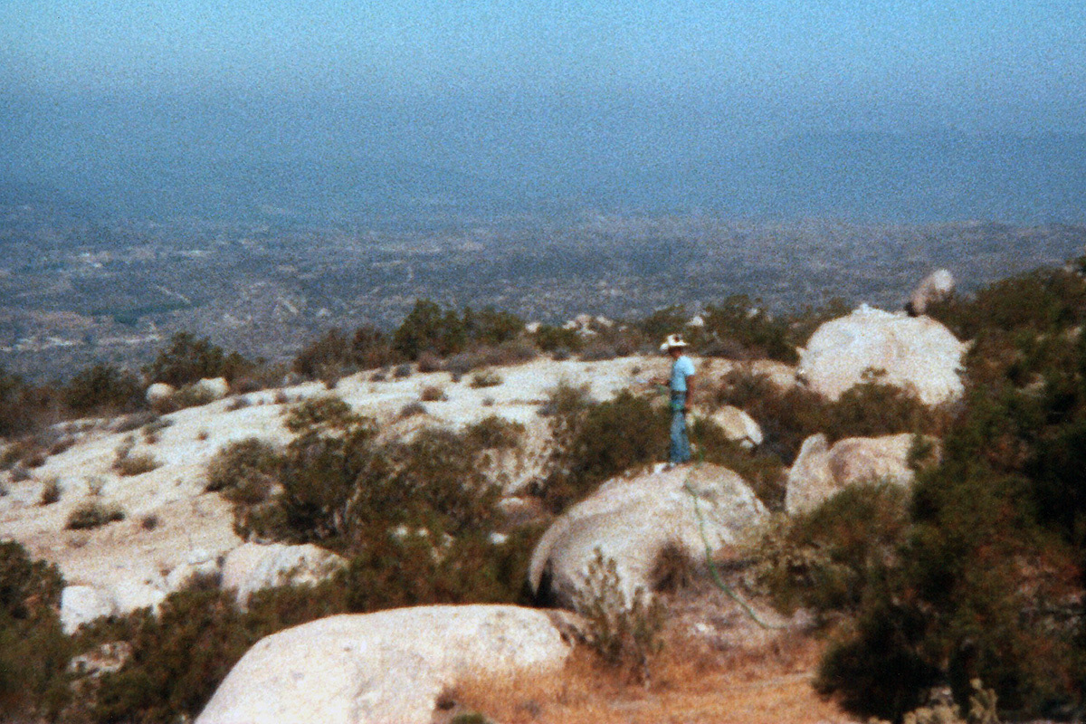 Working his land in Aguanga, CA