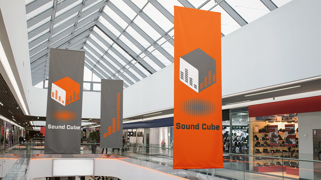 Werbung Mock Up Sound Cube
