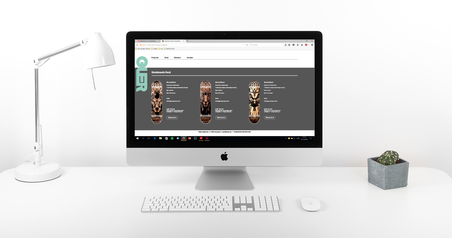 Mock Up Webseite