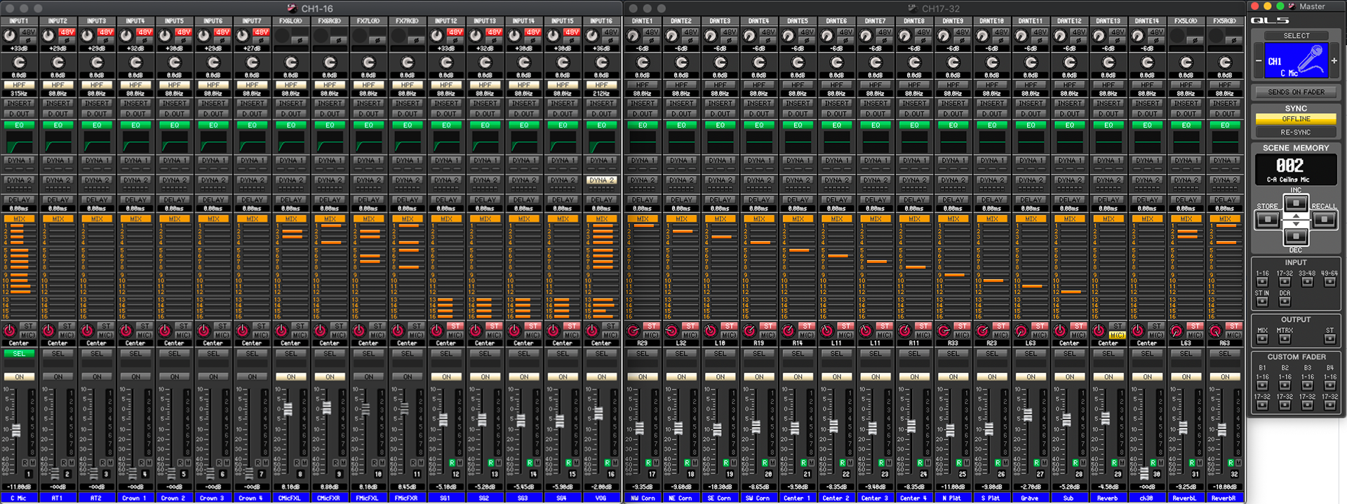 First mic effects cue