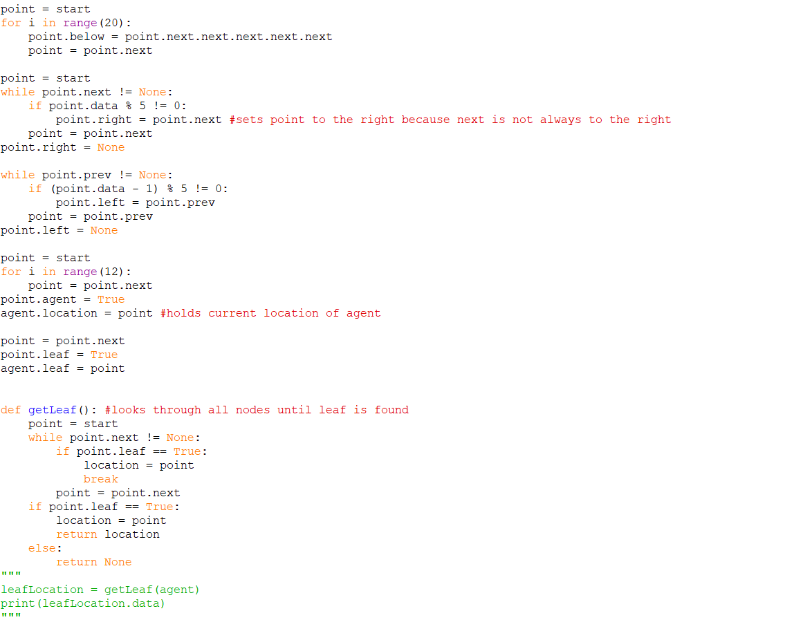 linked list 2d grid world (cont. 2)