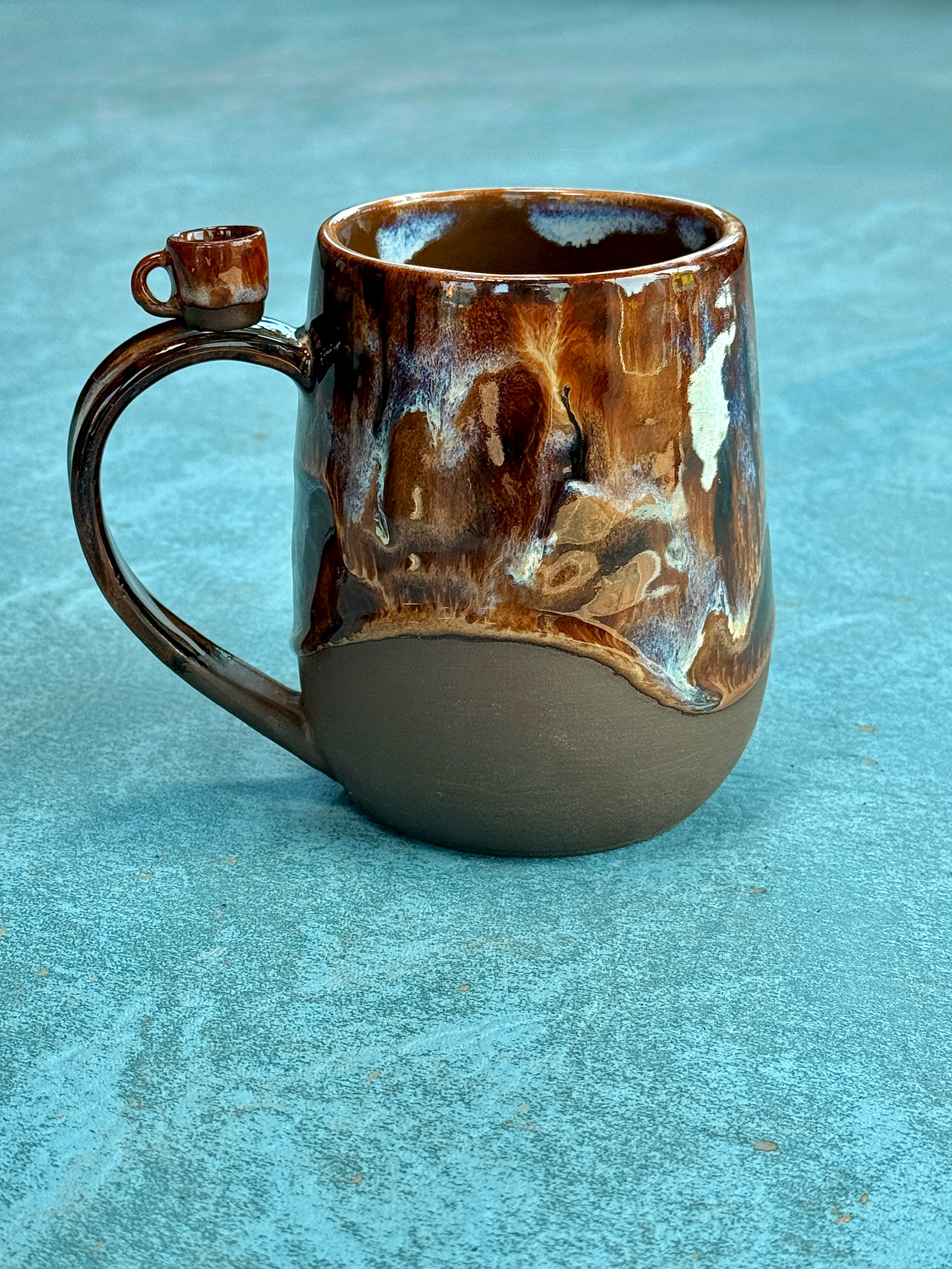 Matching large and small mugs