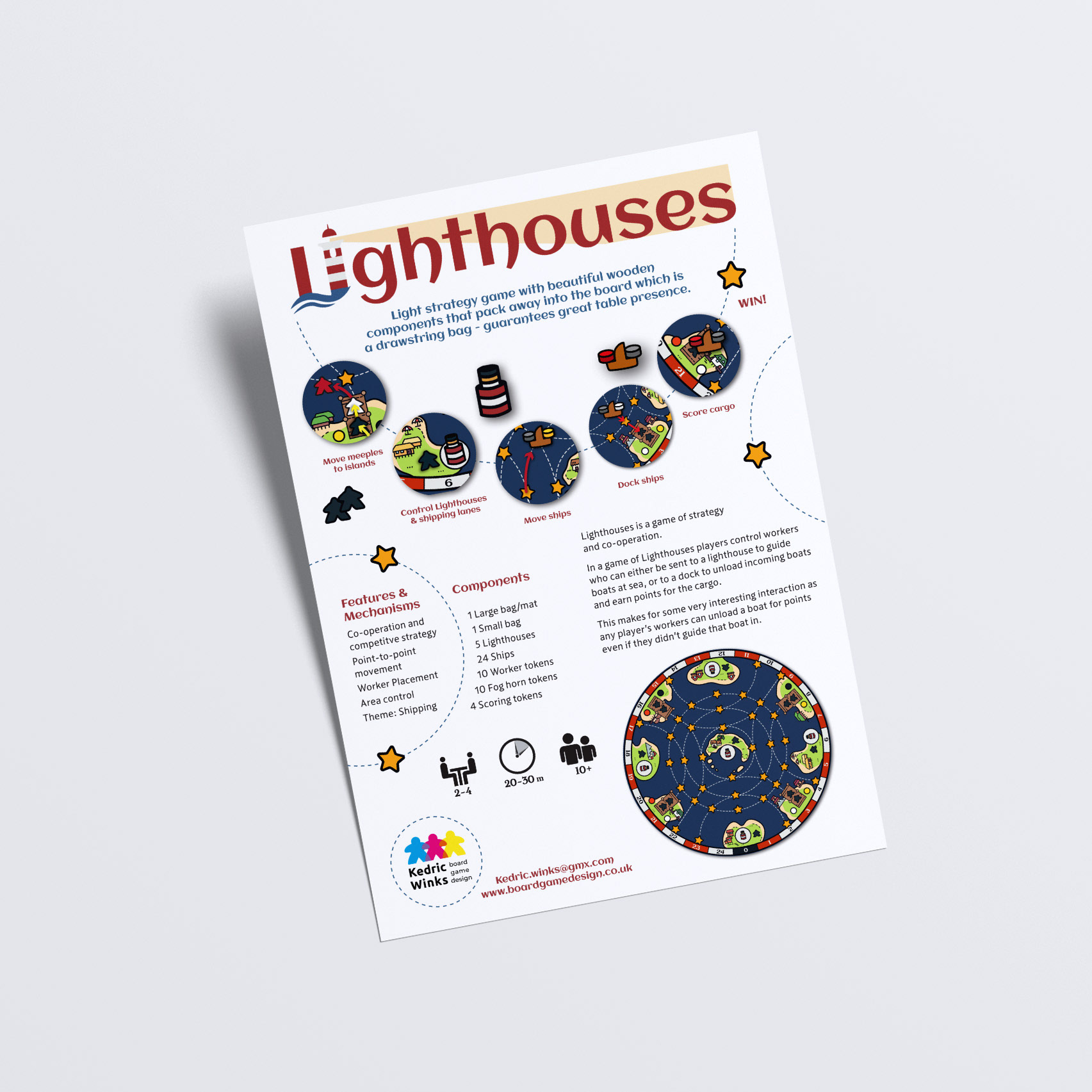 Lighthouses - Board game sell sheet