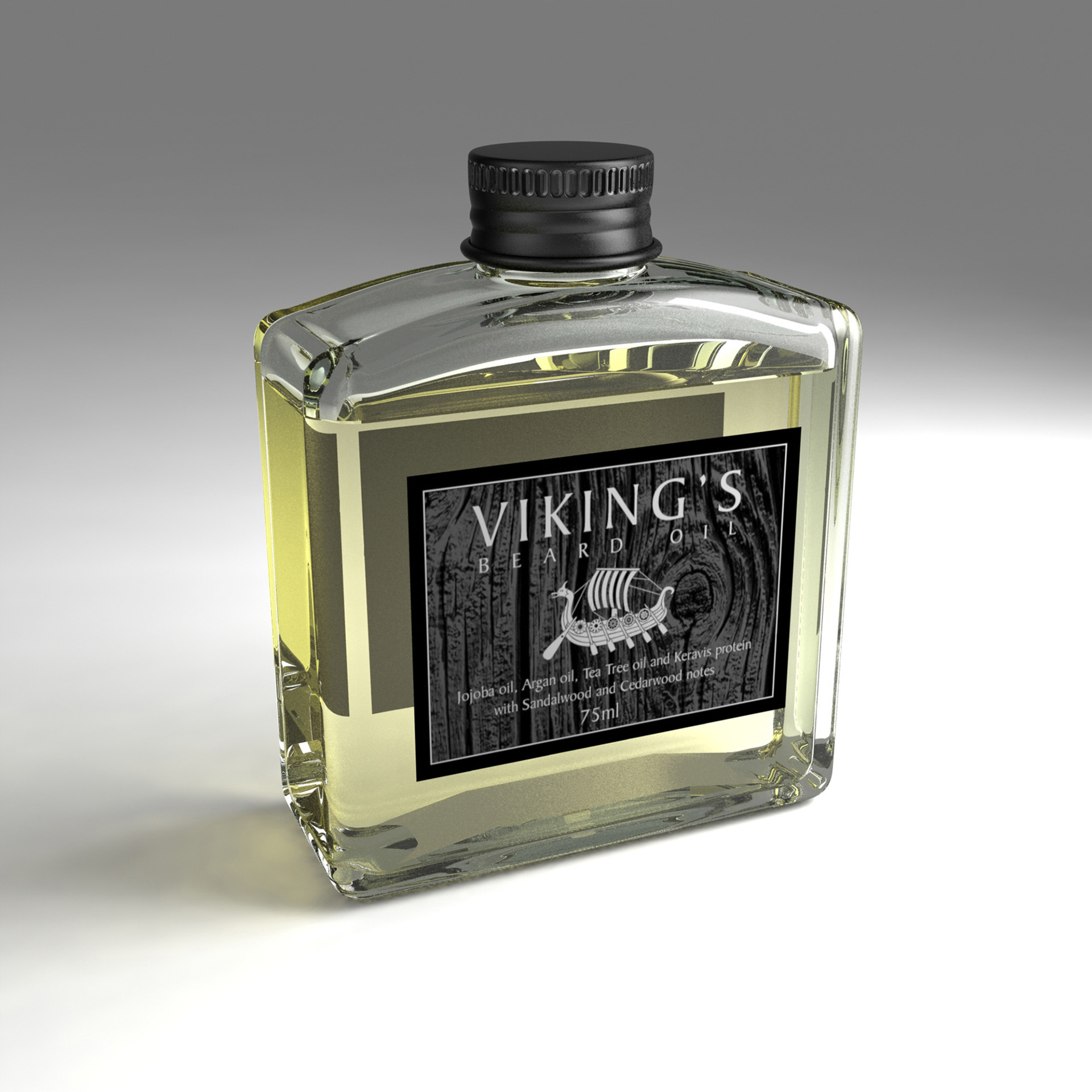 Beard oil - 3D product render