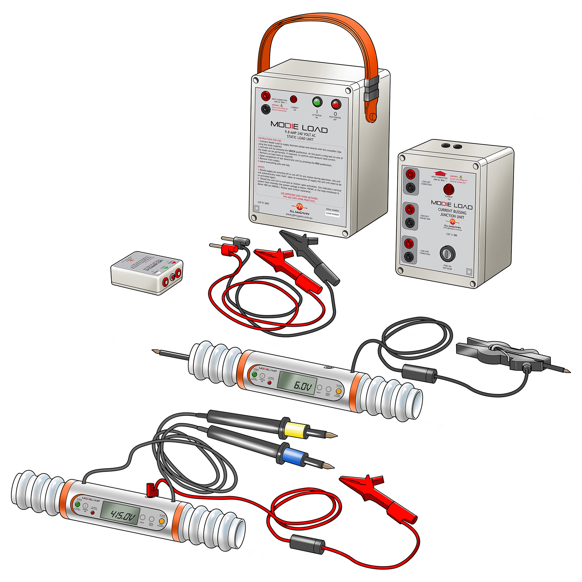 Electrical testing equipment - Adobe Illustrator