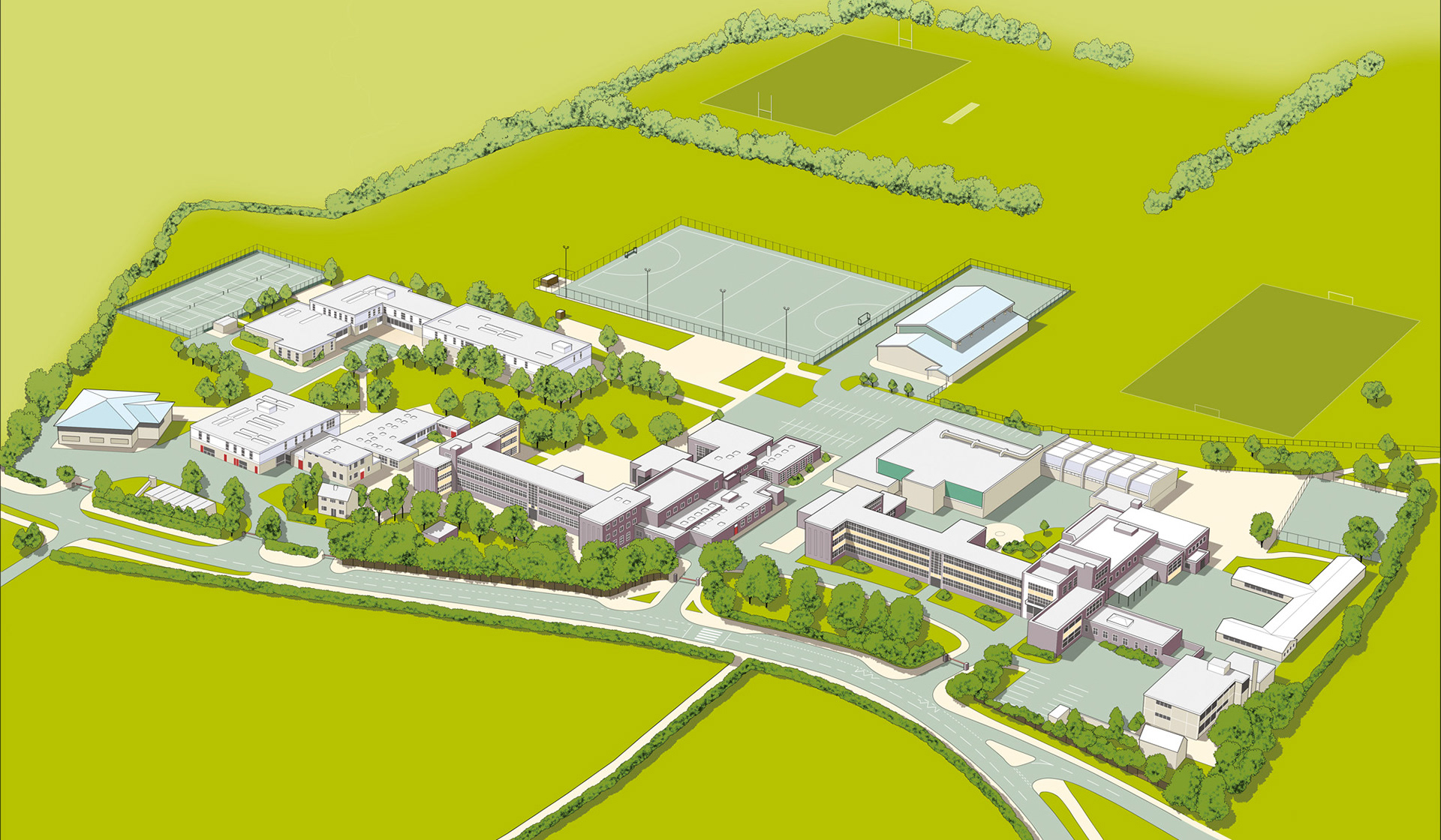 School campus - Adobe Illustrator