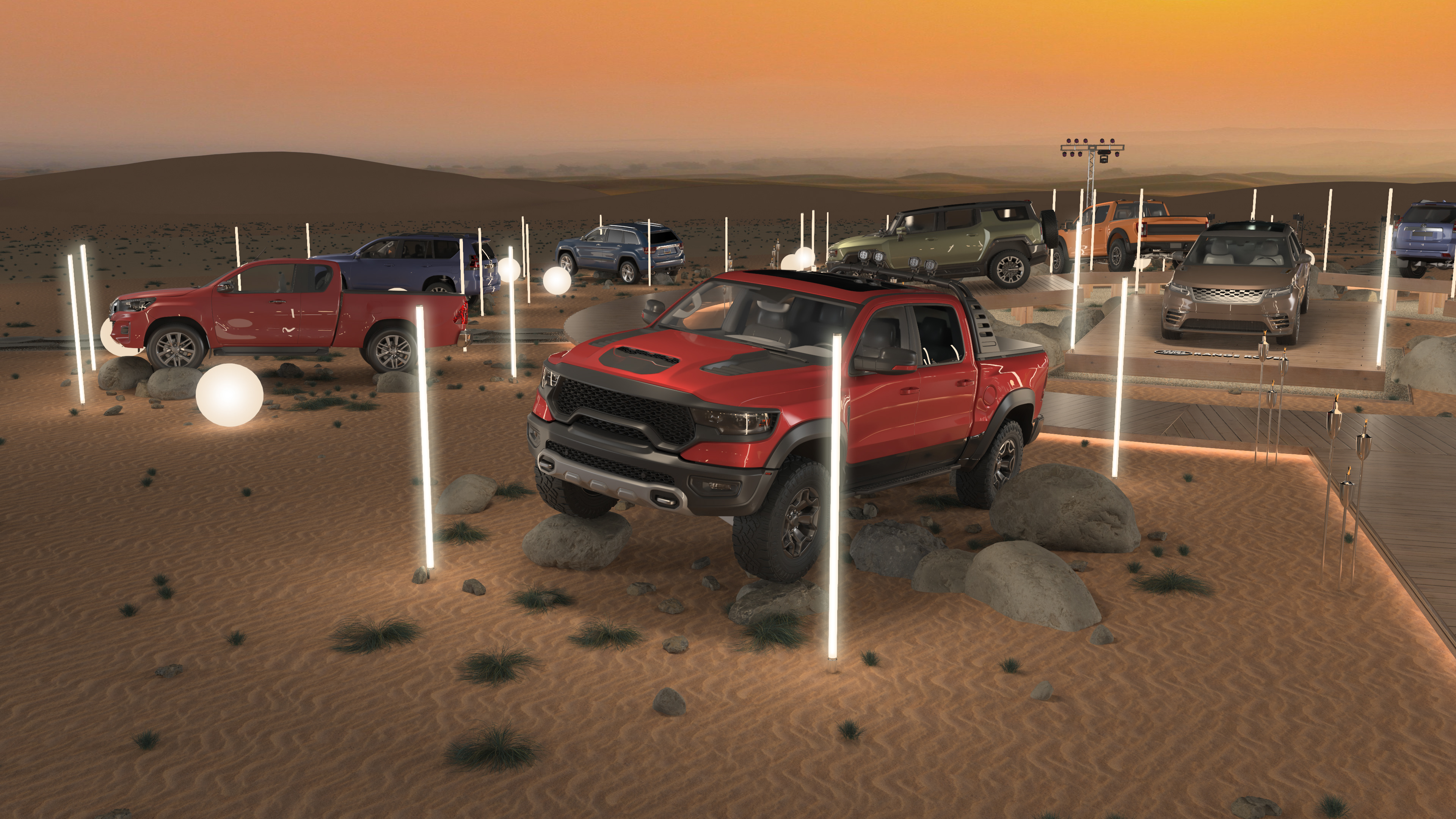Rendered visual - Vehicle displays