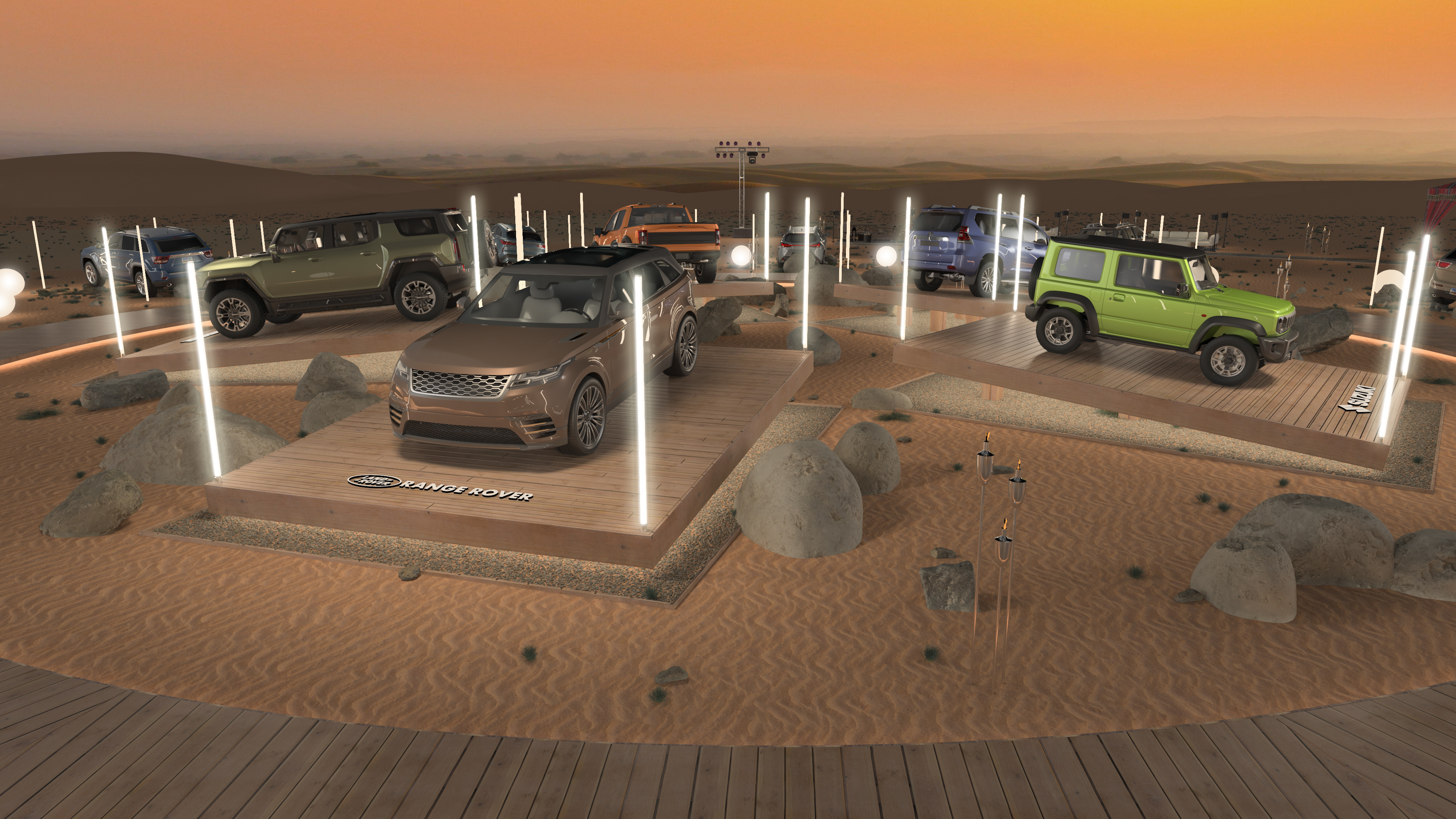 Rendered visual - Vehicle displays