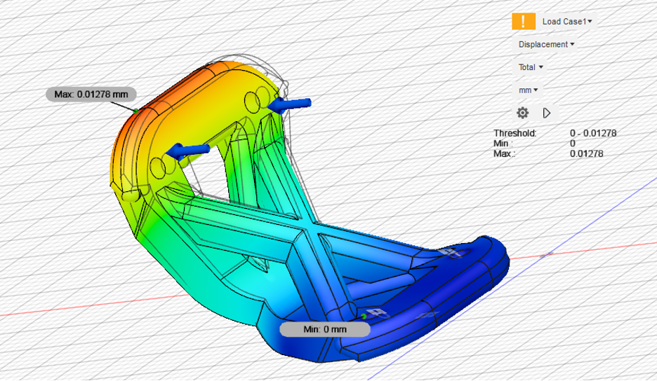 Reinforced Bracket Final Design FEA