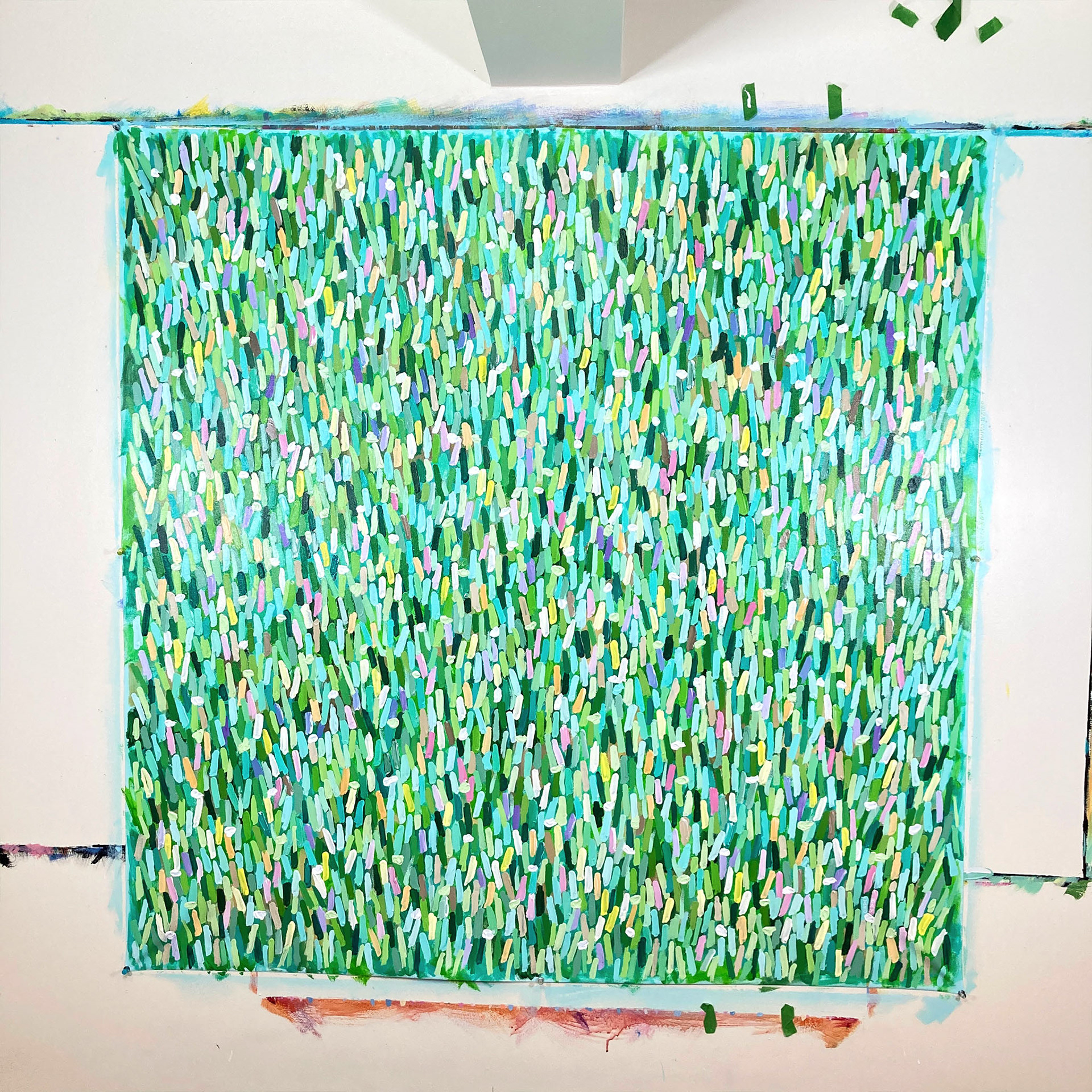 Peinture originale sur le mur de l’atelier (non tendue)