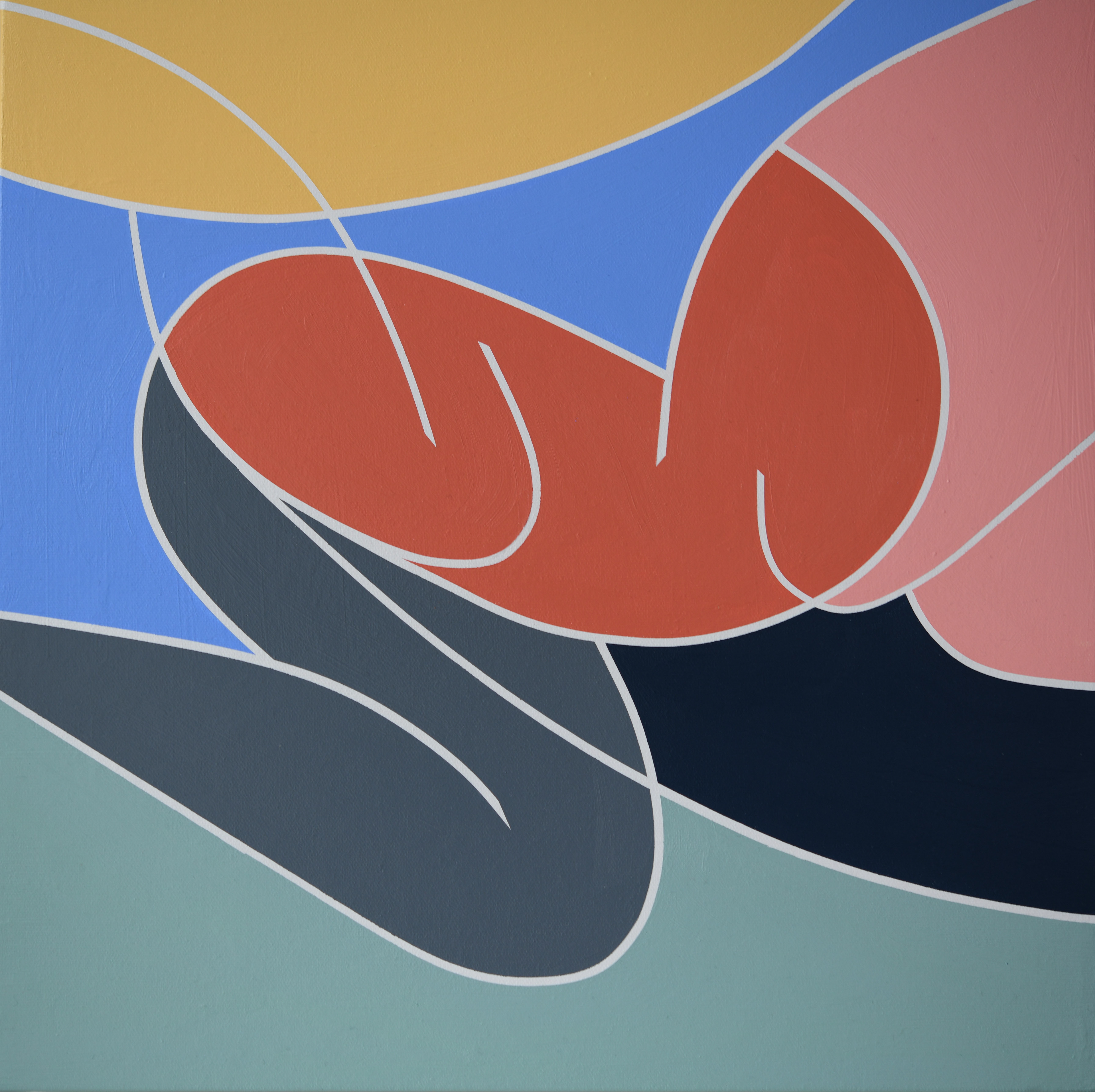 La paresseuse _2020 (Acrylique sur toile : 40 X 40 cm - 16 X 16 pouces) - Collection privée - LG (Montréal/Canada)