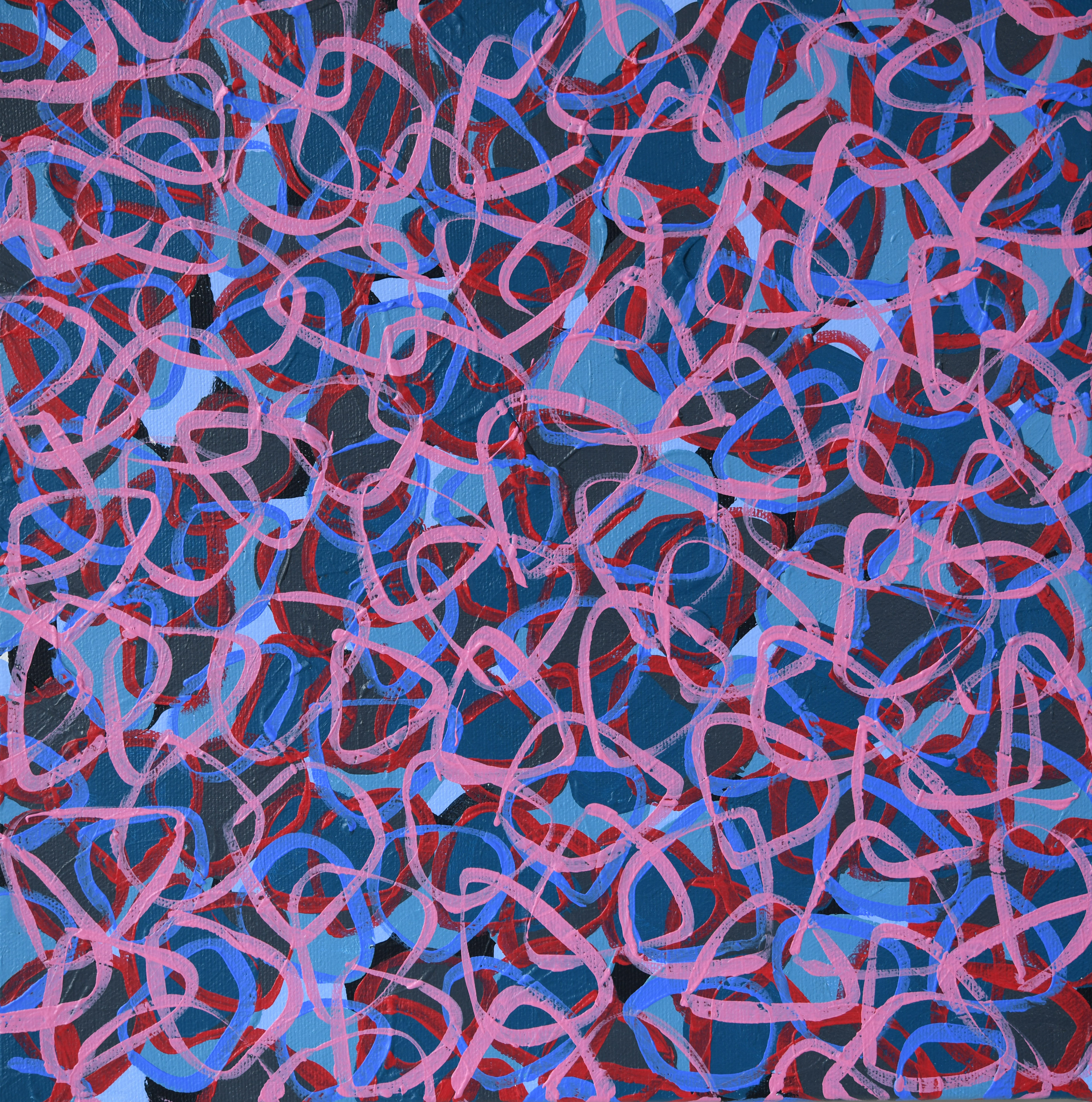 Vibration 4 _2020 (Acrylique sur toile : 30 X 30 cm - 12 x 12 pouces) - Disponible