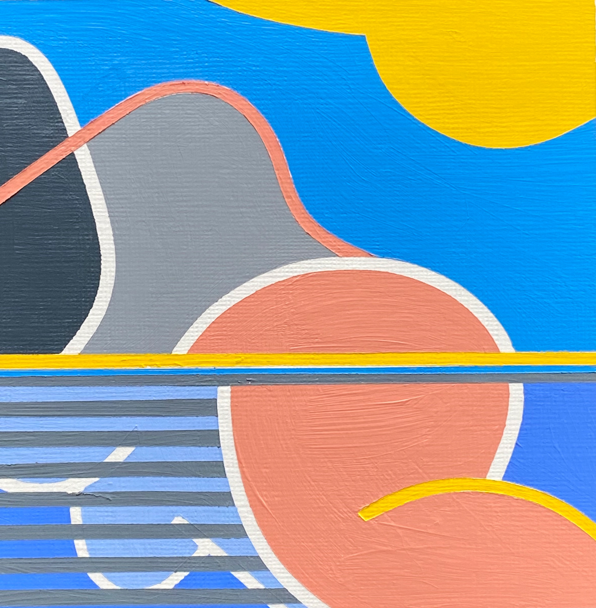 Ambiance paysagère 3 - 2020 (acrylique sur papier toilé : 15 X 15 cm - 6 X 6 pouces) - Disponible