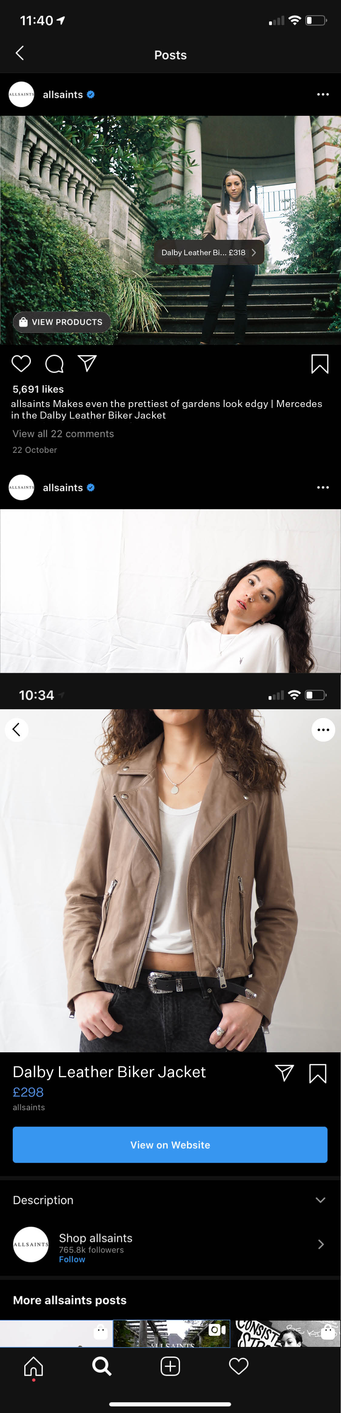 Online design by Olivia Grzelinski featuring AllSaints. Photography and styling by James Esdaile.