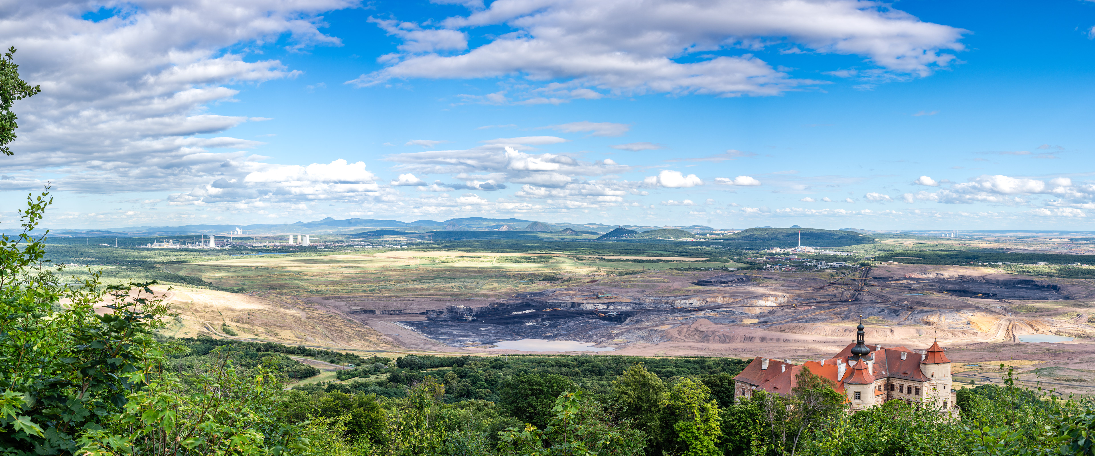 Jezeří castle and lignite mines, Czech Republic