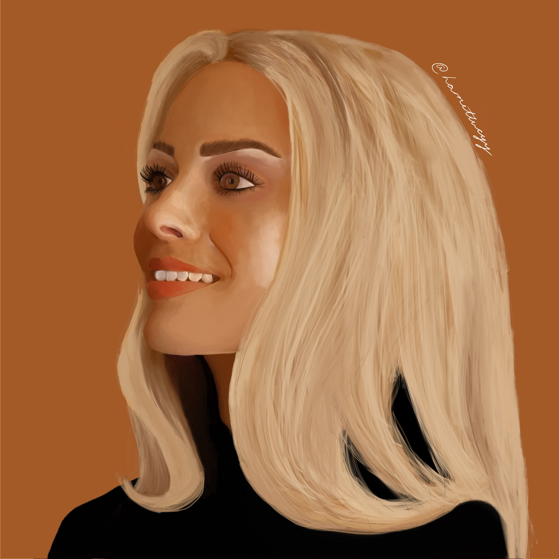 Procreate Illustration of Margot Robbie 