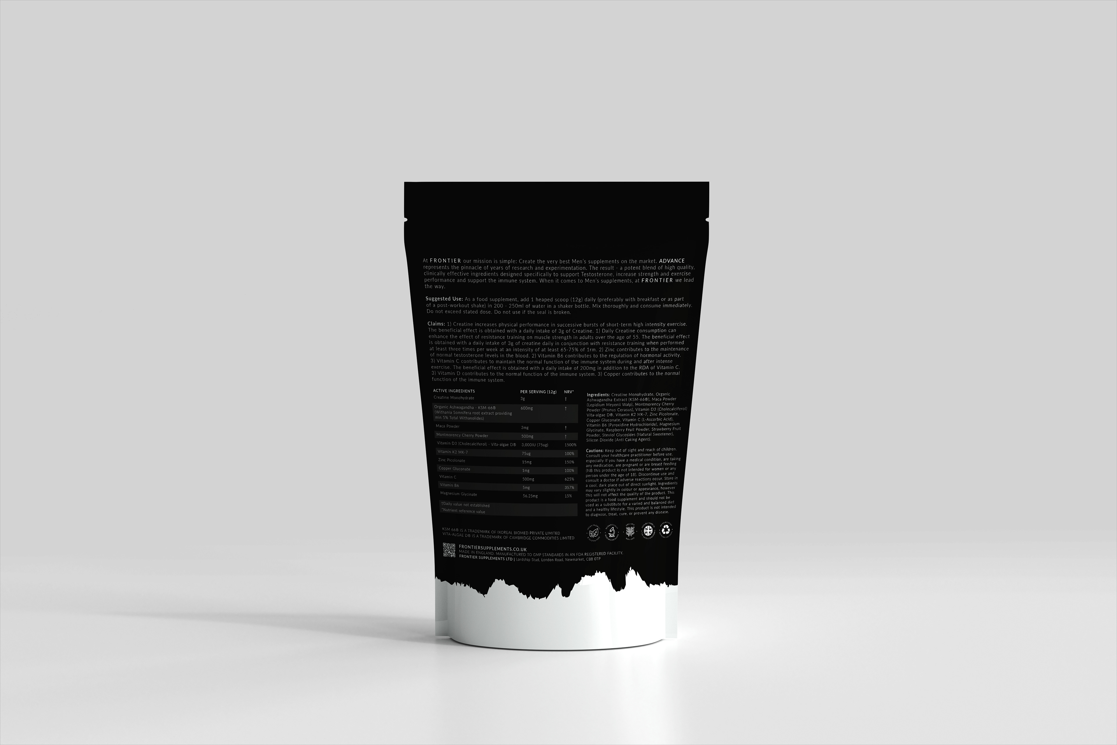 Frontier Supplements - Packaging Design