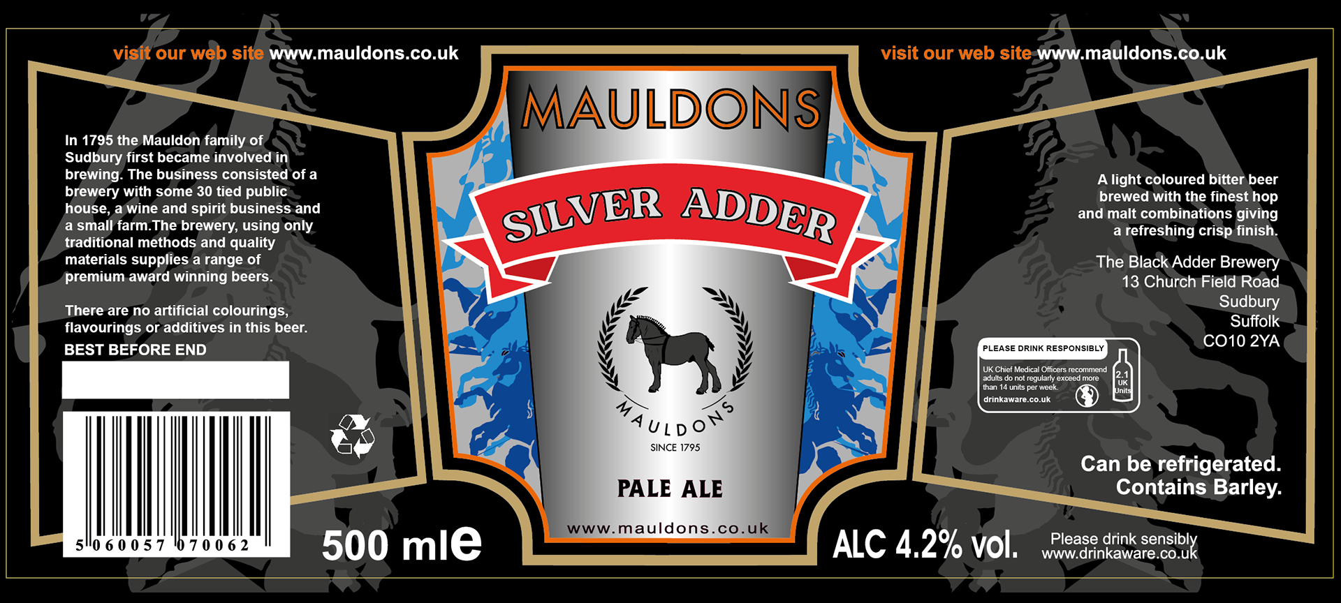 Mauldons Brewery - Label Design