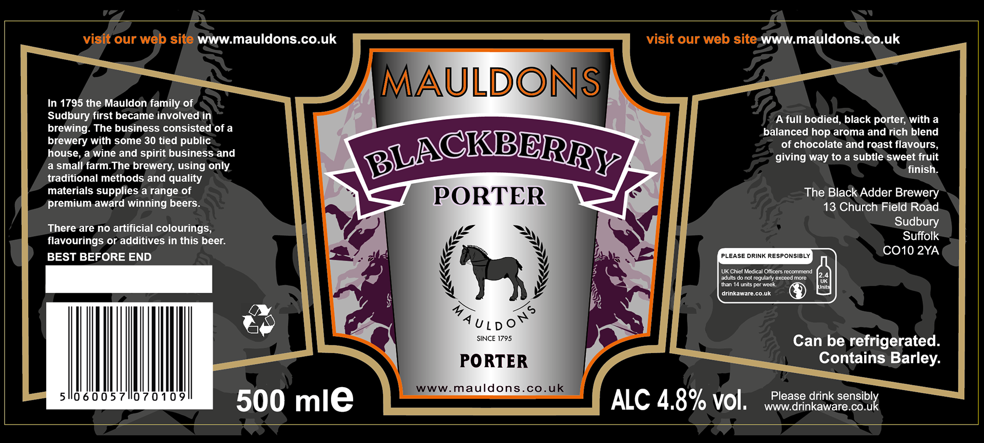 Mauldons Brewery - Label Design