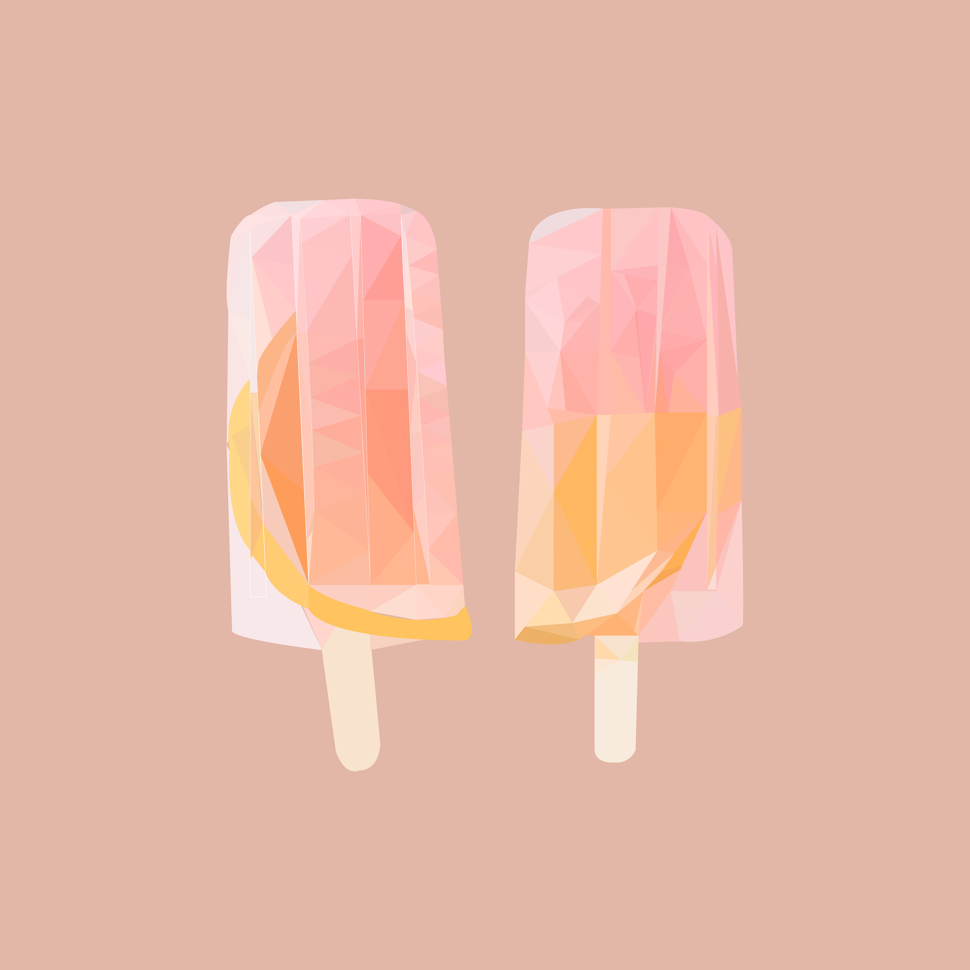 Polygonal Artwork - Ice Lollies