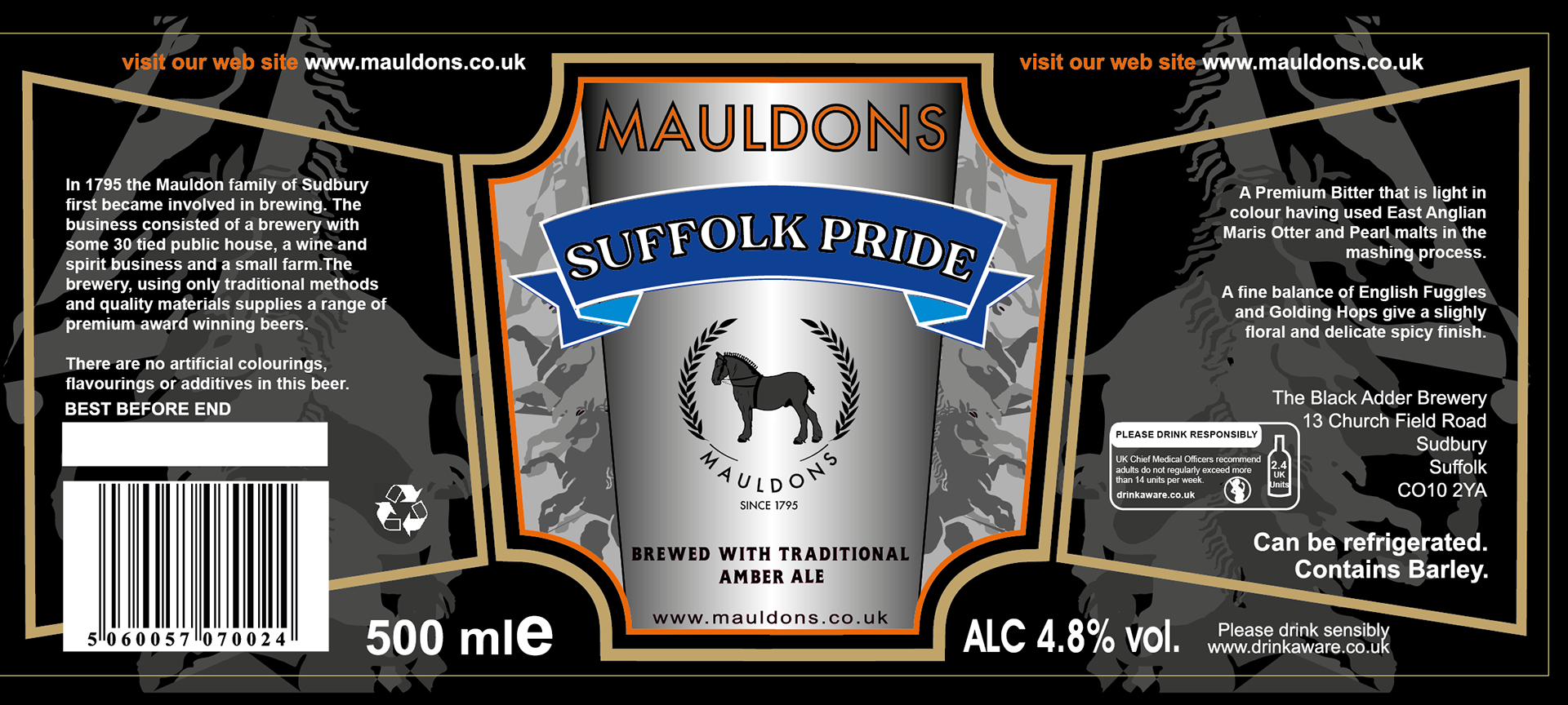 Mauldons Brewery - Label Design