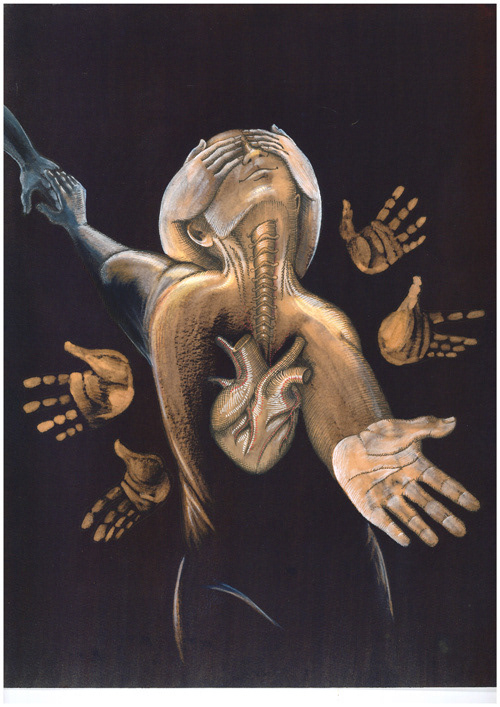 Illustration (Hand drawn) for organ donation project for Cardiff University