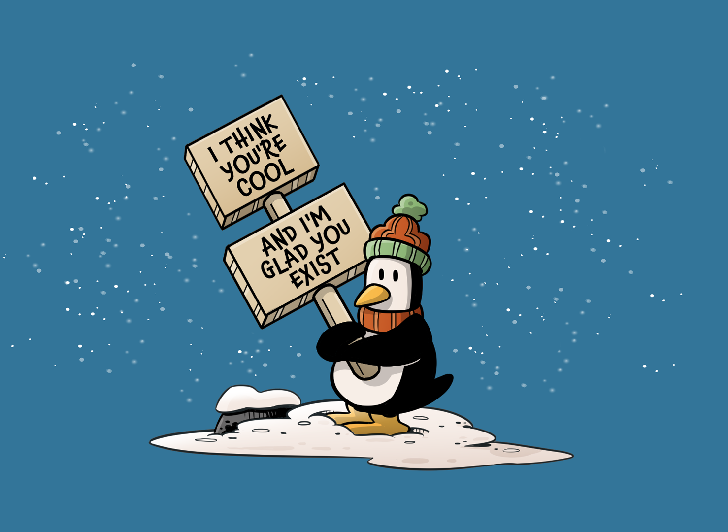 I Think You're Cool | Penguin Card