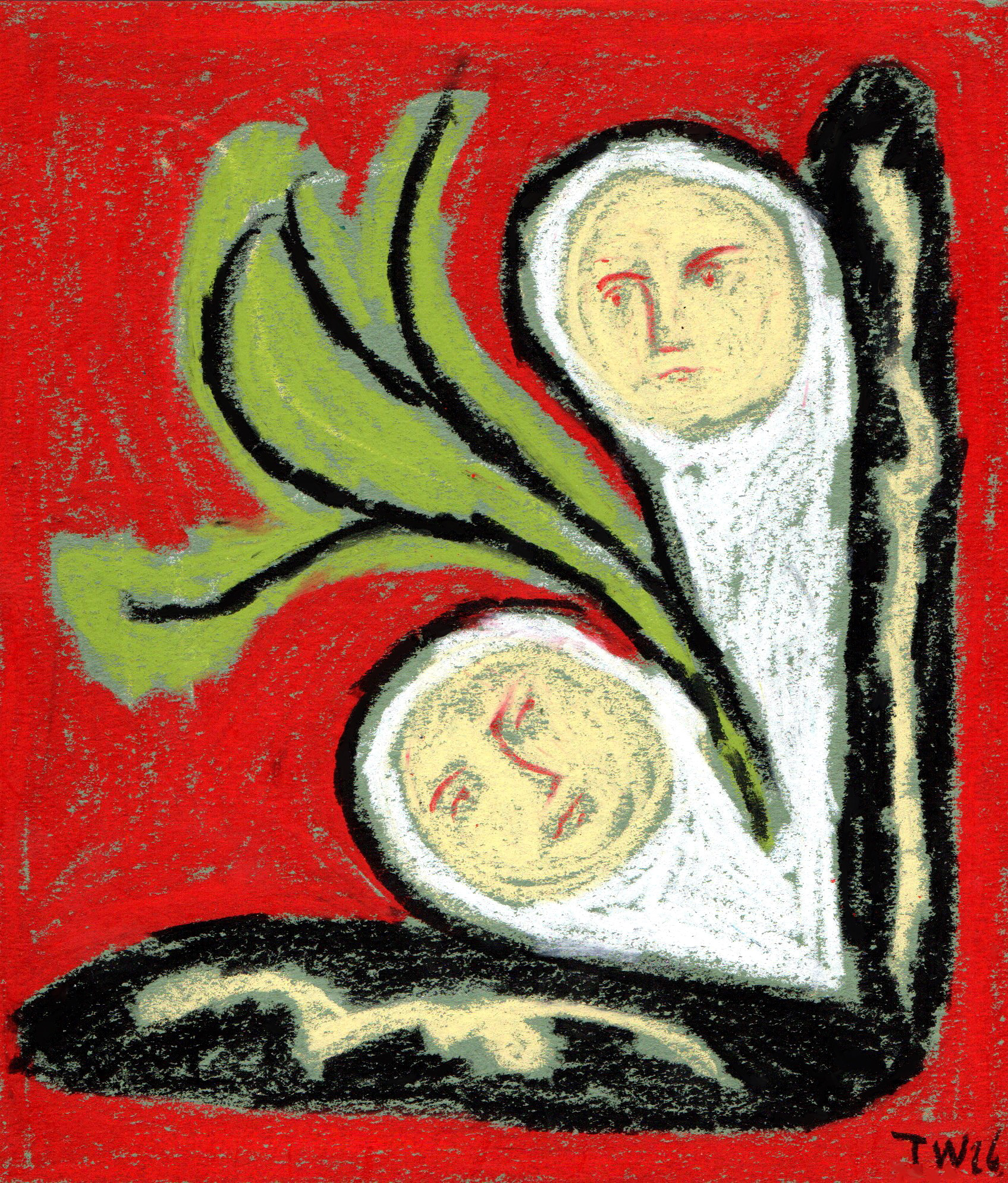 Twee Nonnen in de Knoop 17 x 14,8 cm 