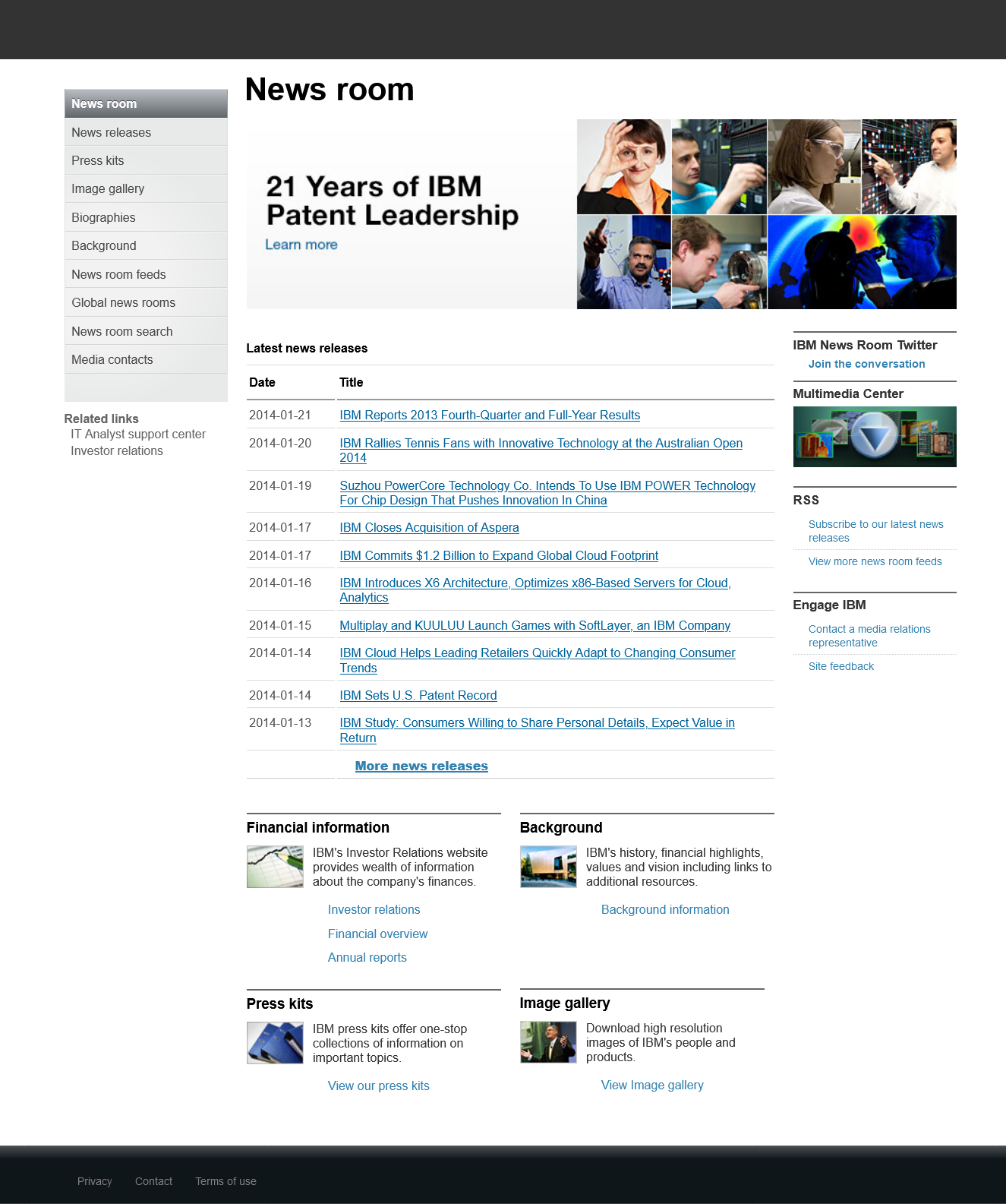 Original IBM Newsroom was very outdated and heavily reliant on press release strategy.