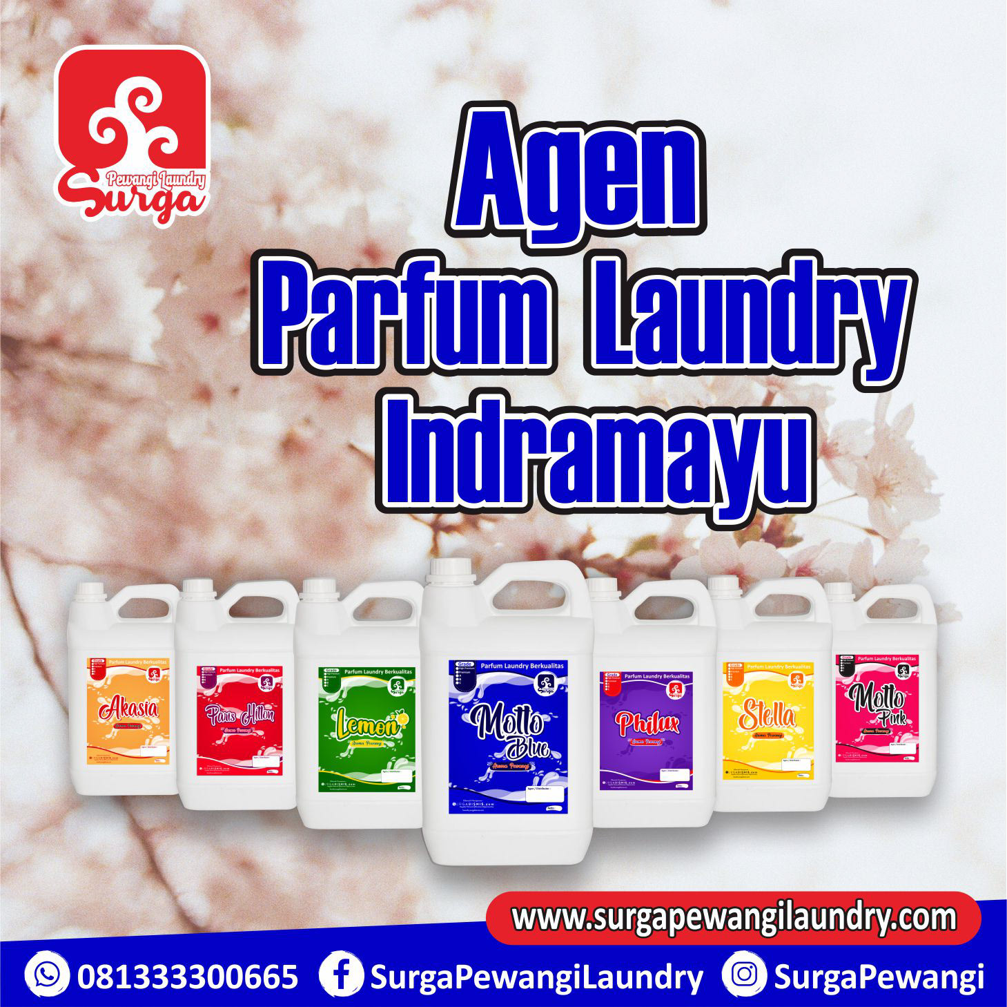 parfum laundry indramayu merk surga pewangi laundry