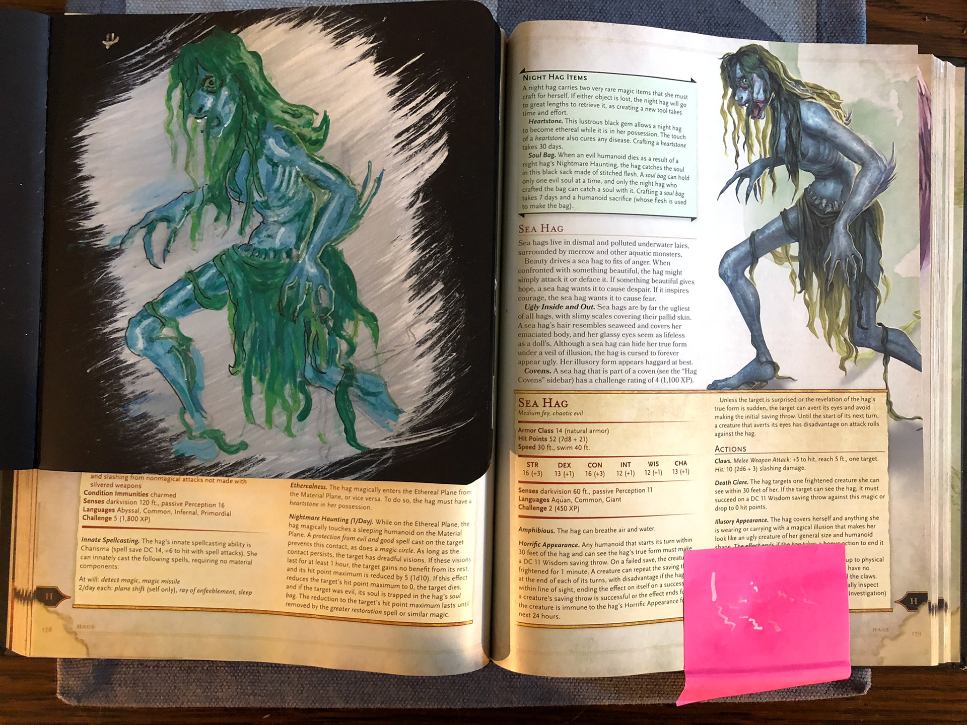 D&D Challenge: I asked my daughter to pick a creature from the Monster Manual and I would paint it. She picked the Sea Hag.