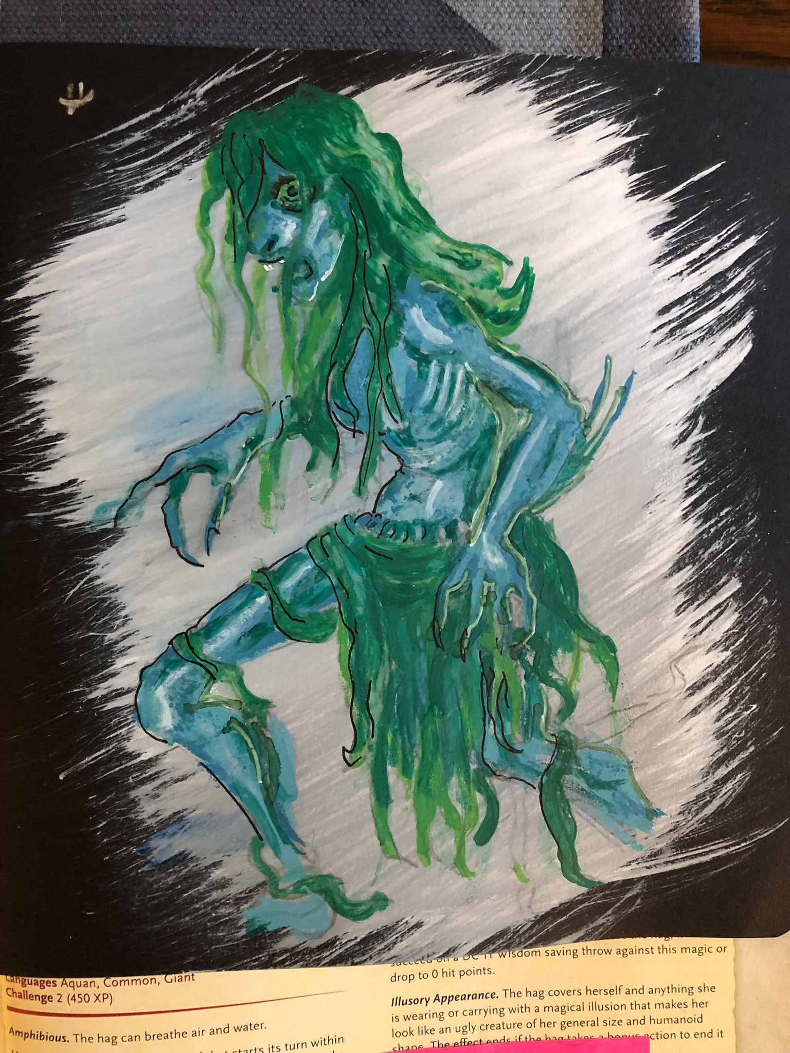 A closer view of my Sea Hag from the D&D challenge