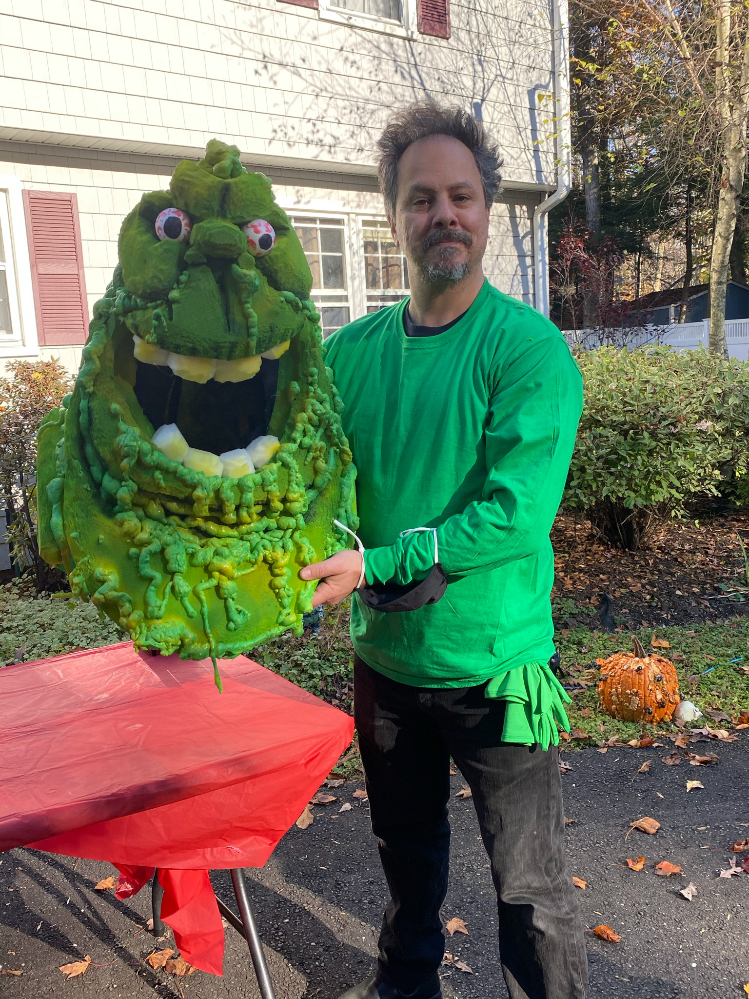 Slimer & his creator.