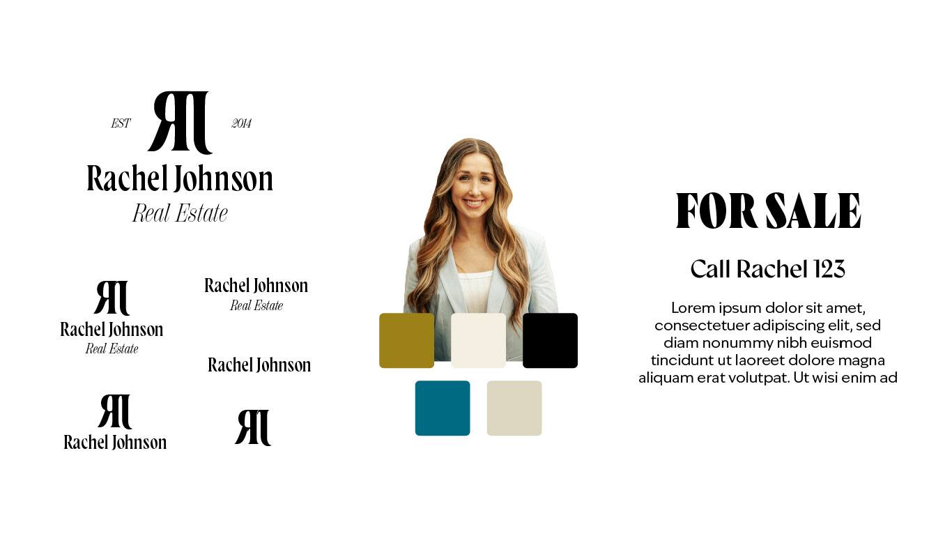 Brand identity for real estate agent.