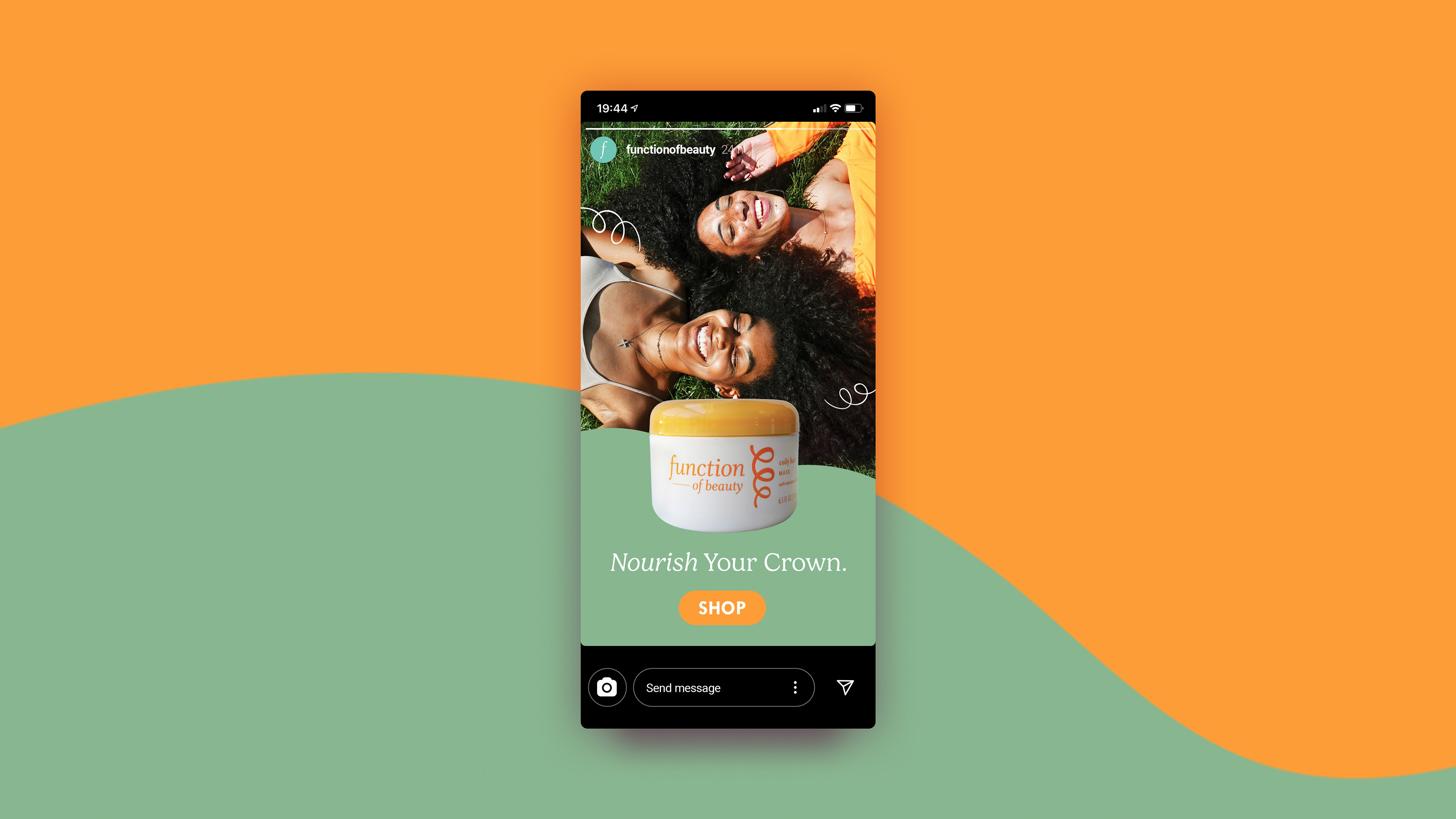 Instagram Ad. Product © Function of Beauty.