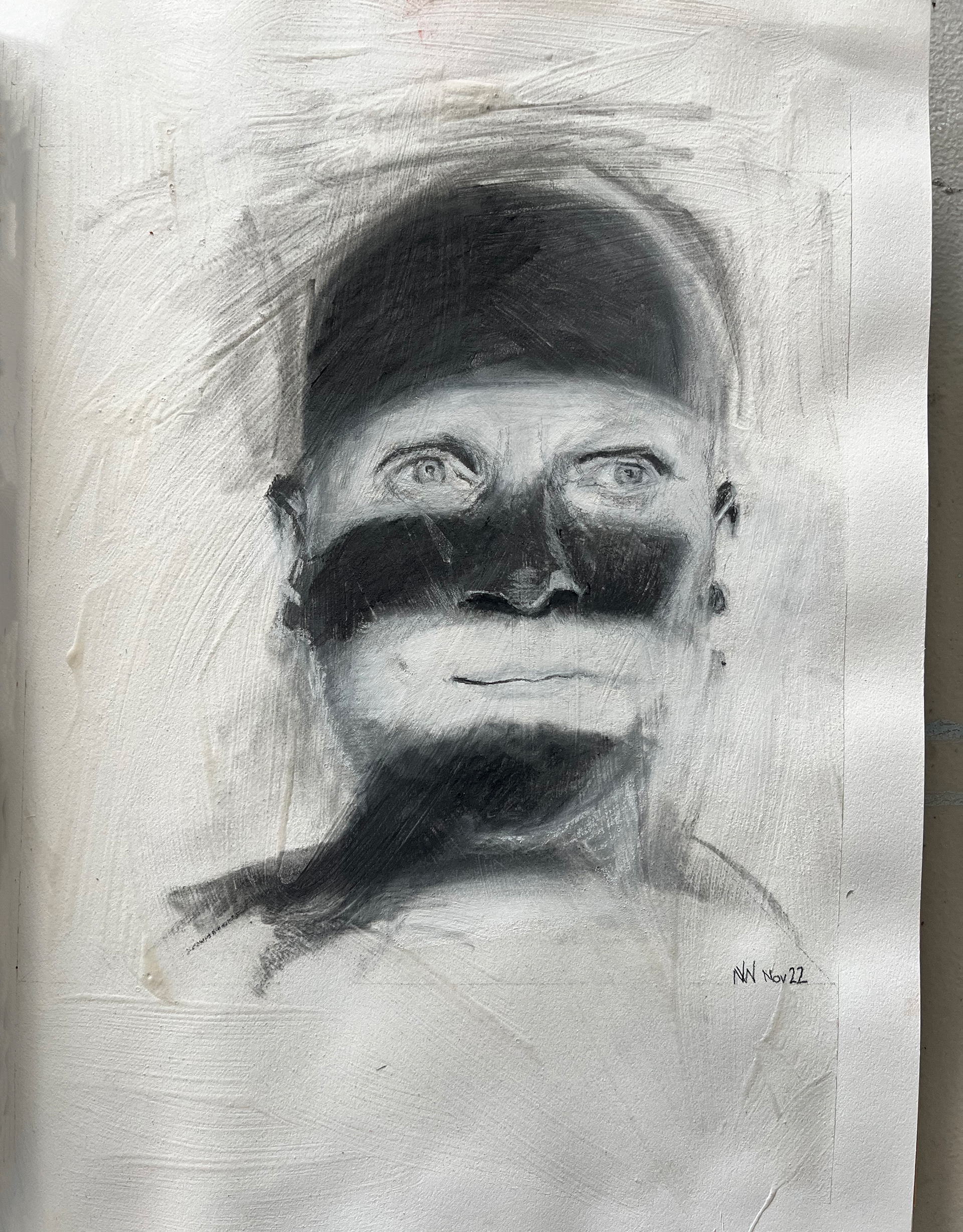 Charcoal on colourfix primer