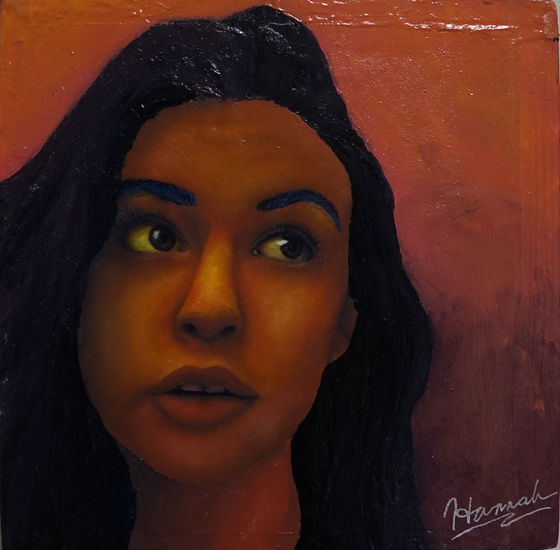 Hannah Donelan, Heat (2020), Oil paint on wood panel