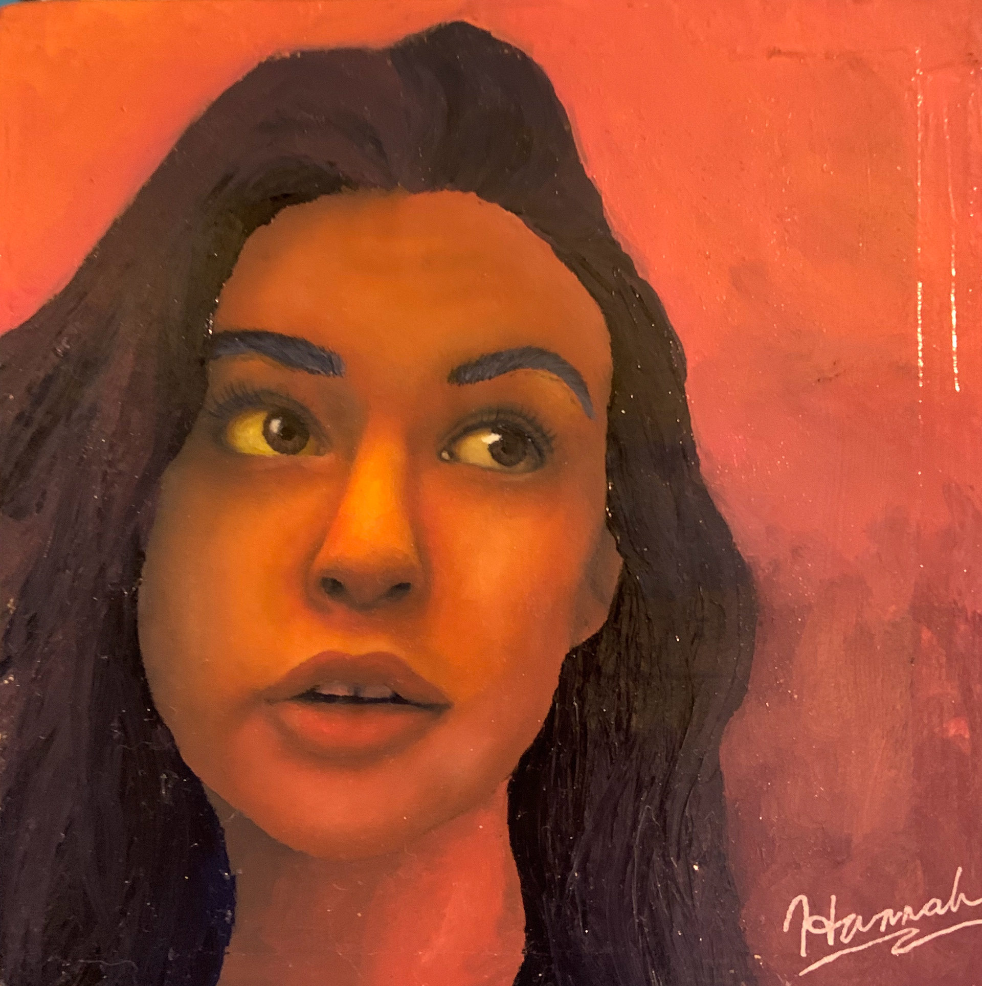 Hannah Donelan, Heat (2020), Oil paint on wood panel