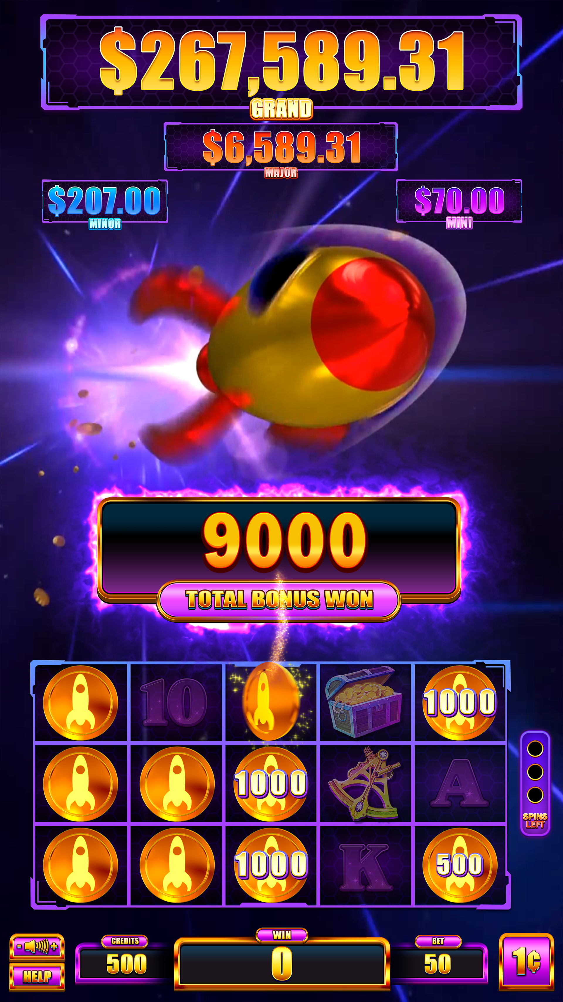 Rocket Respins Bonus: Credit Award