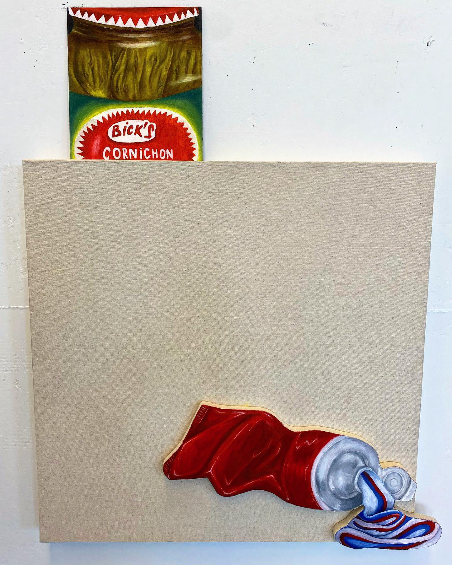 Fluor, huile sur coton, mdf (2022)