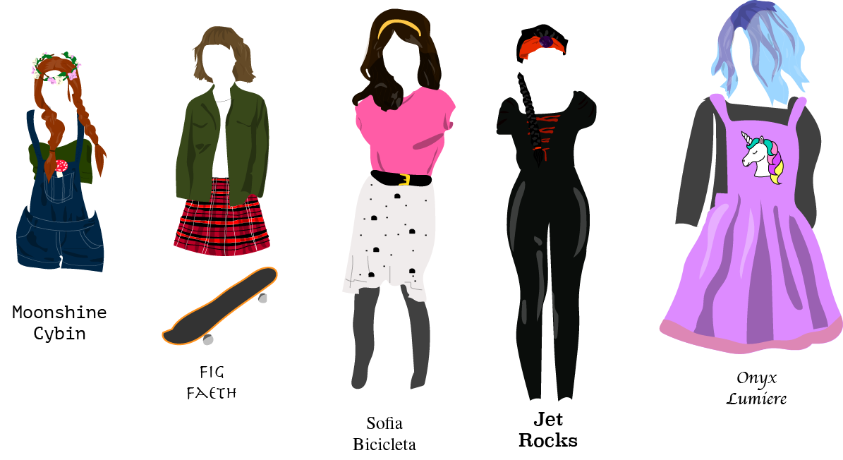 Outfit design based off Emily Axford's multiple DND characters