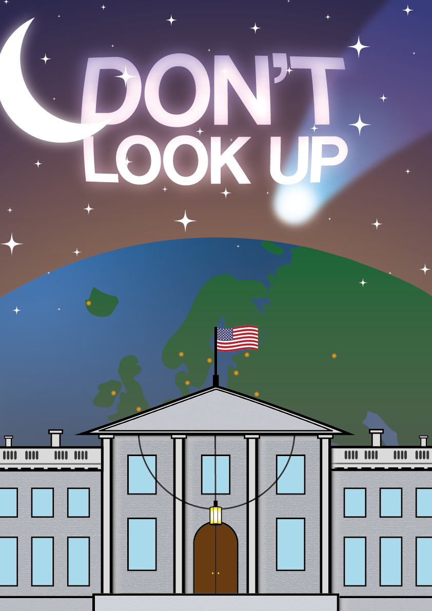 Film : Don't Look Up // Mon idée : Représenter le soft power des E-U sur le monde