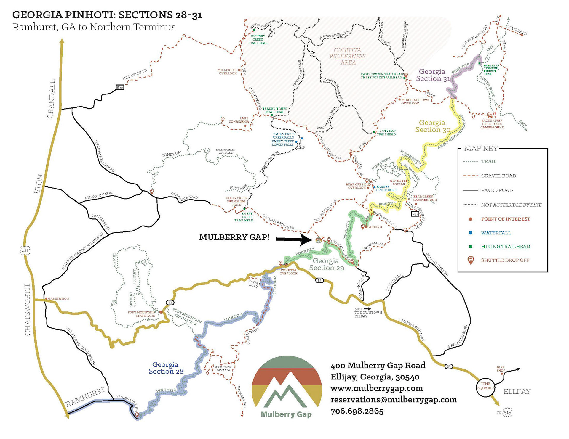 Custom map created that shows routes from the property as well as points of interest.