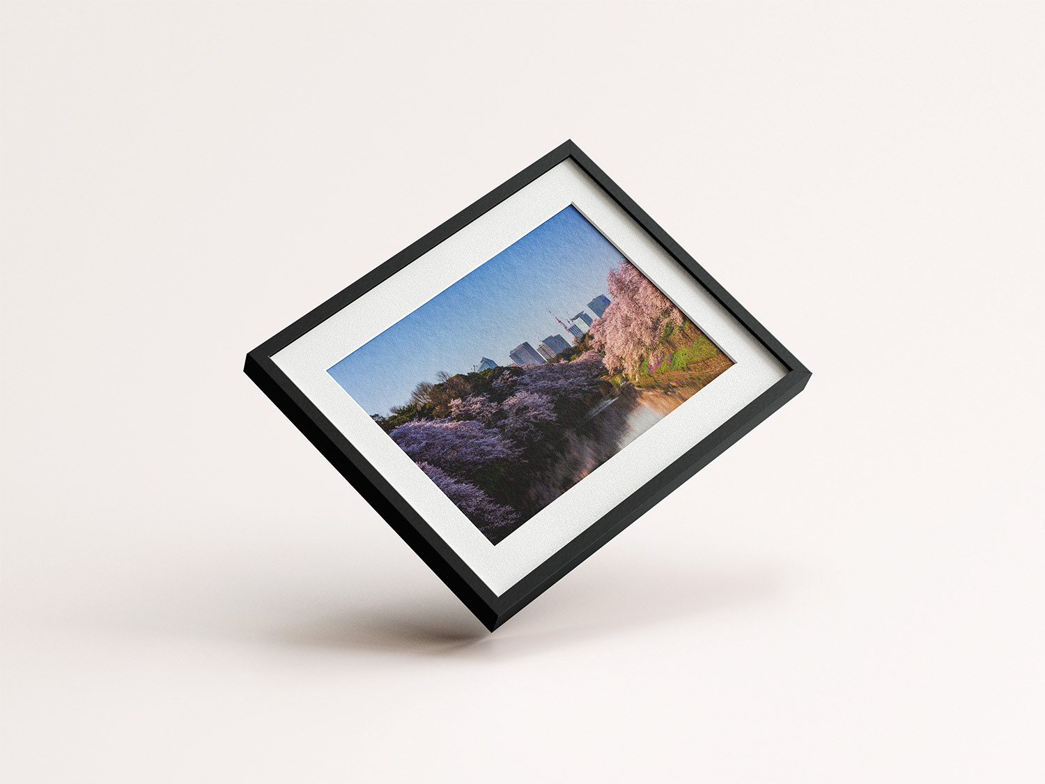 Framed with white mount