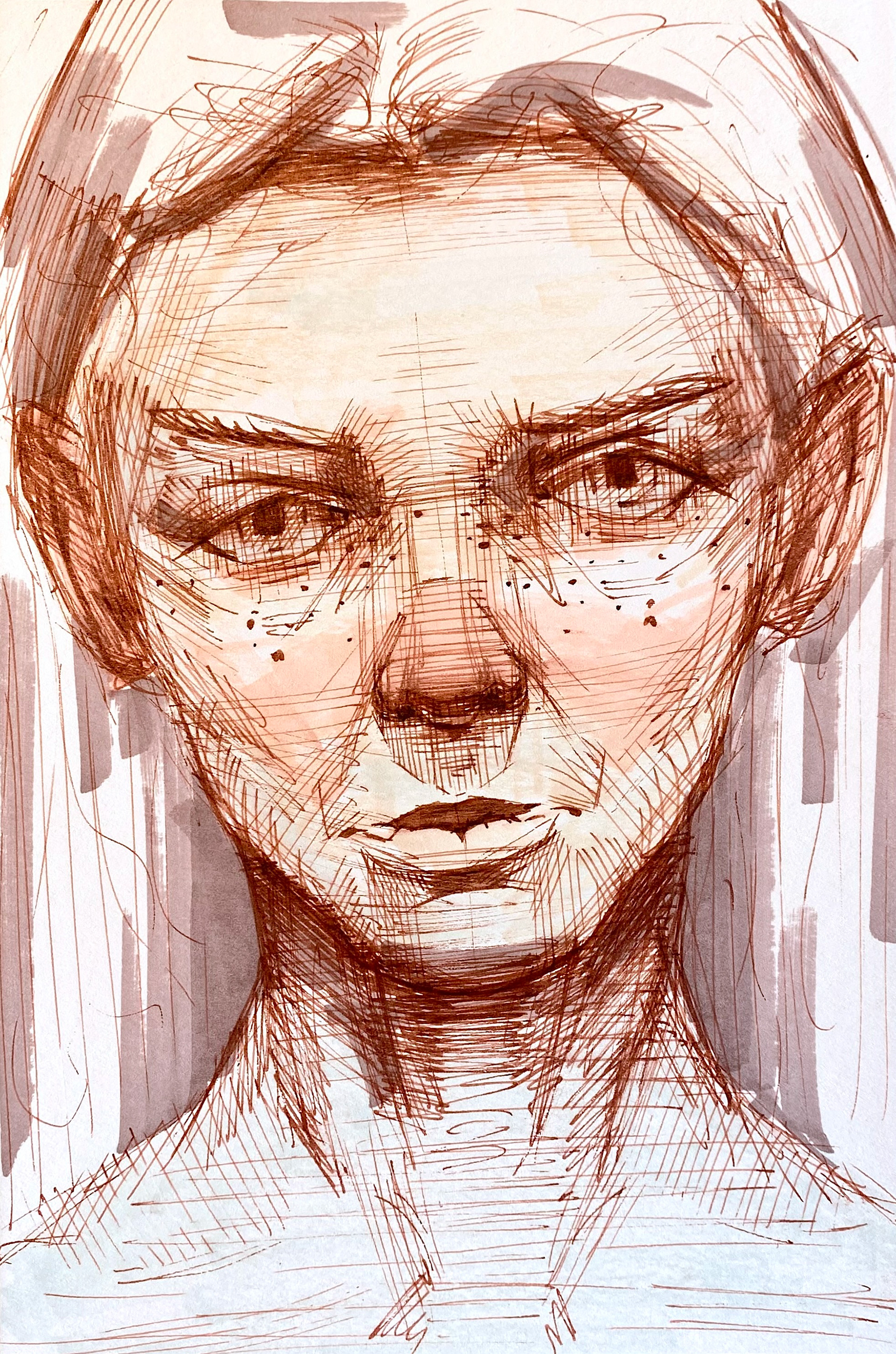 Untitled, mixed media on paper, 15 x 23 cm, 2024. ($50)