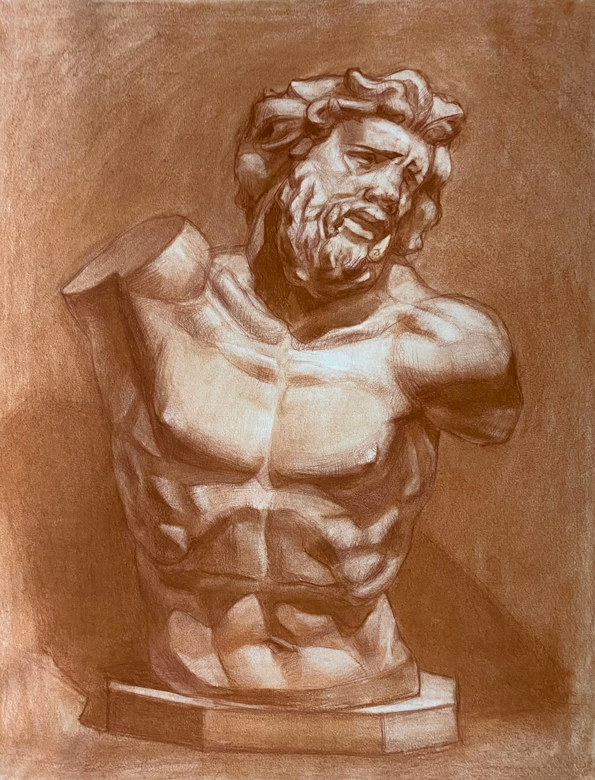 Untitled, sanguine on paper, 2022.