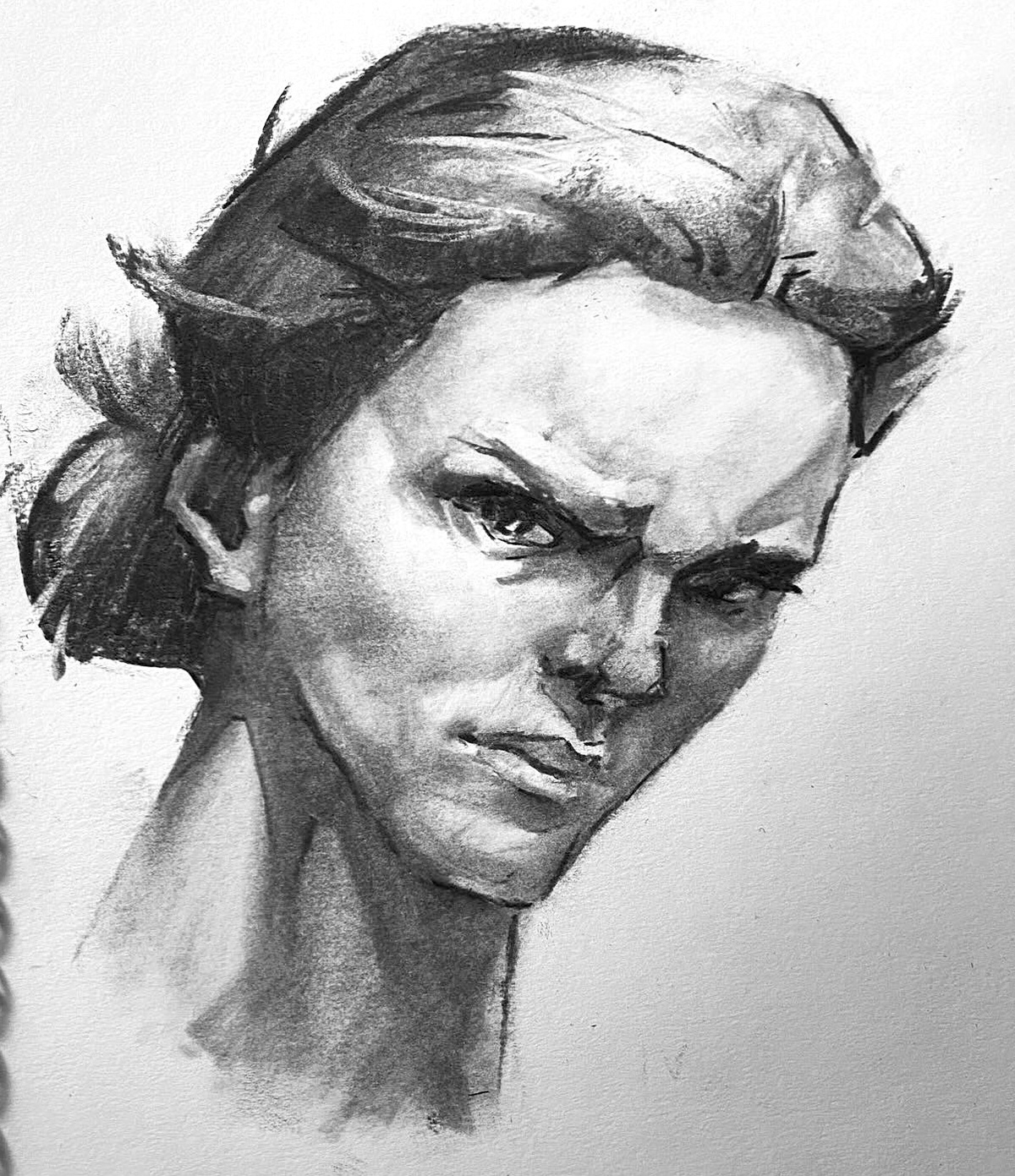 Untitled, charcoal on paper, 22 x 30 cm, 2024. ($50)