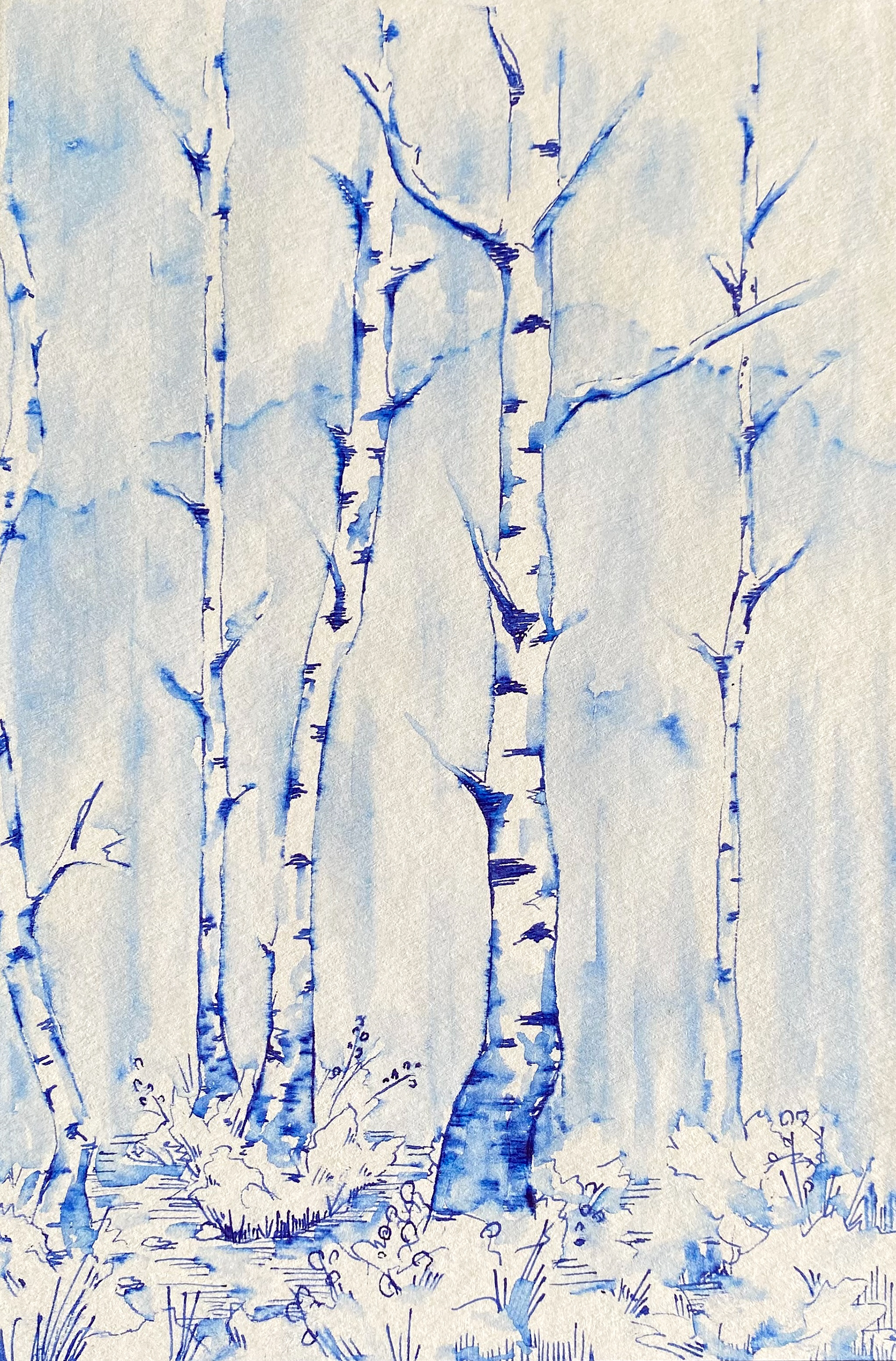 Untitled, pen on paper, 2023.