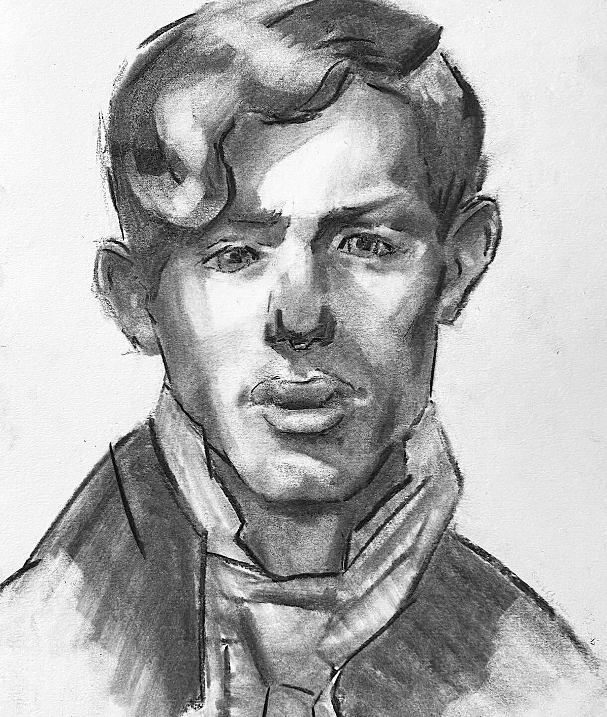 Untitled, charcoal on paper, 22 x 30 cm, 2024. ($50)