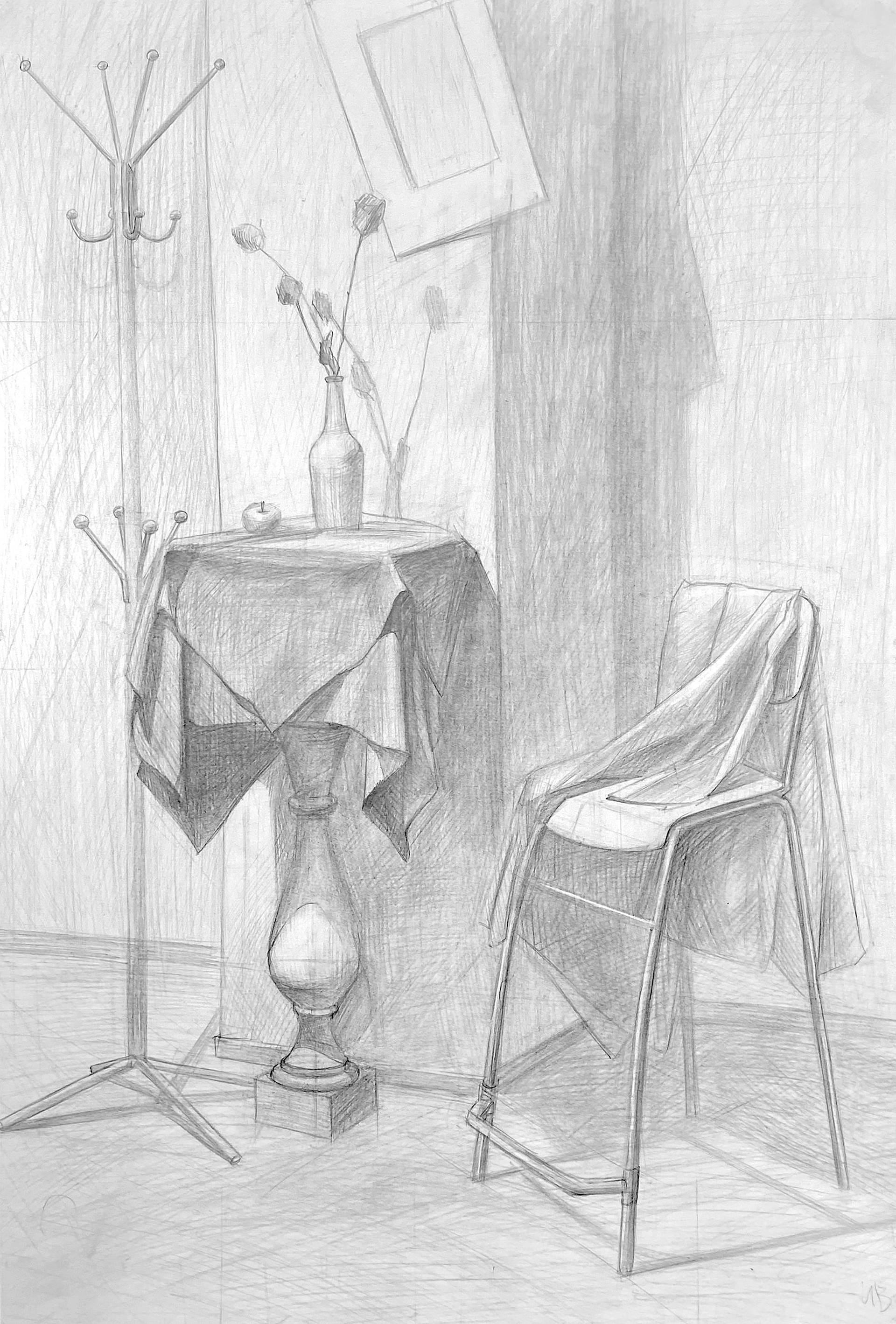 Untitled, pencil on paper, 2022.